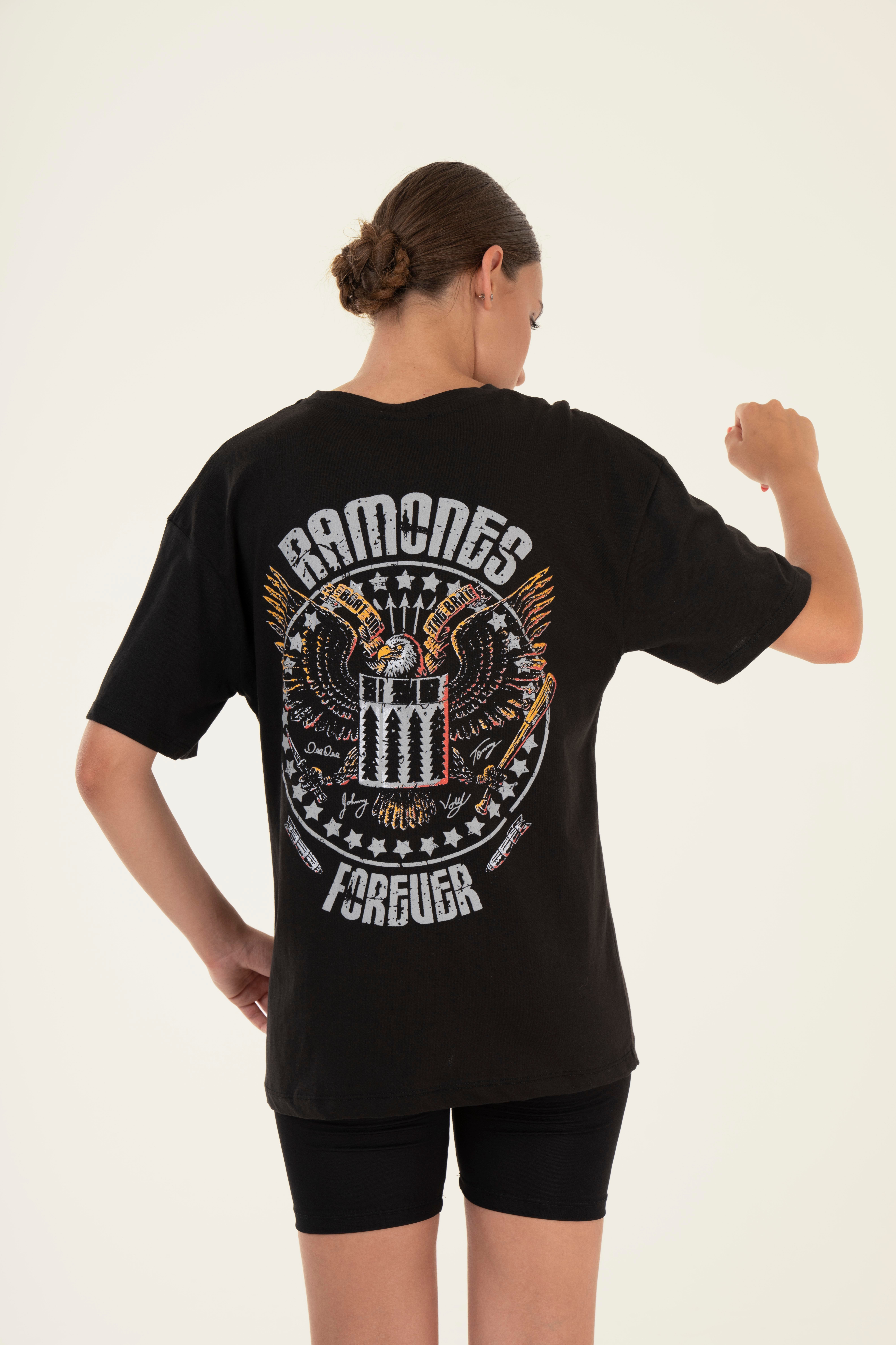 Ramones Baskılı T-shirt