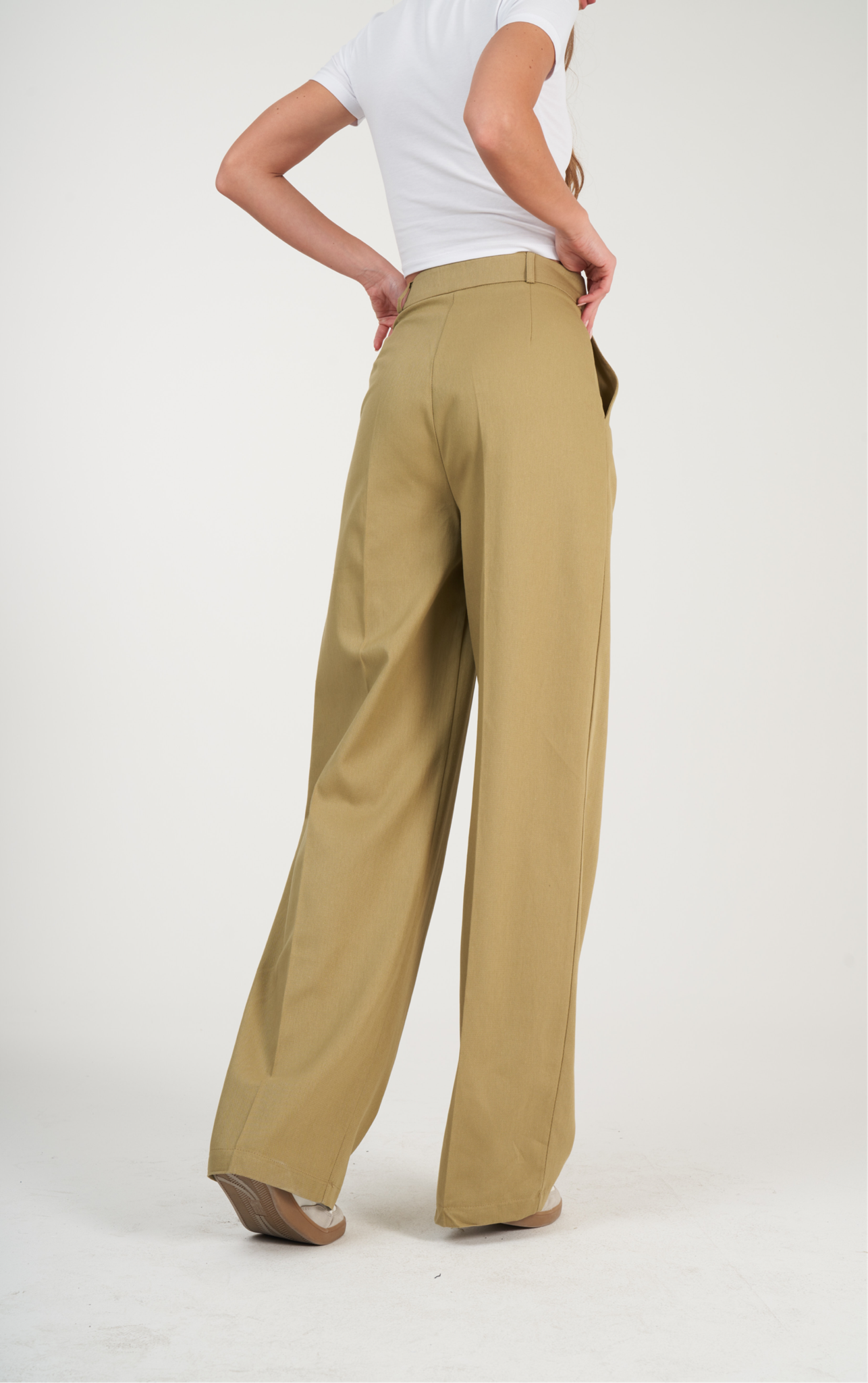 Relax Fit Gabardin Pantolon Haki