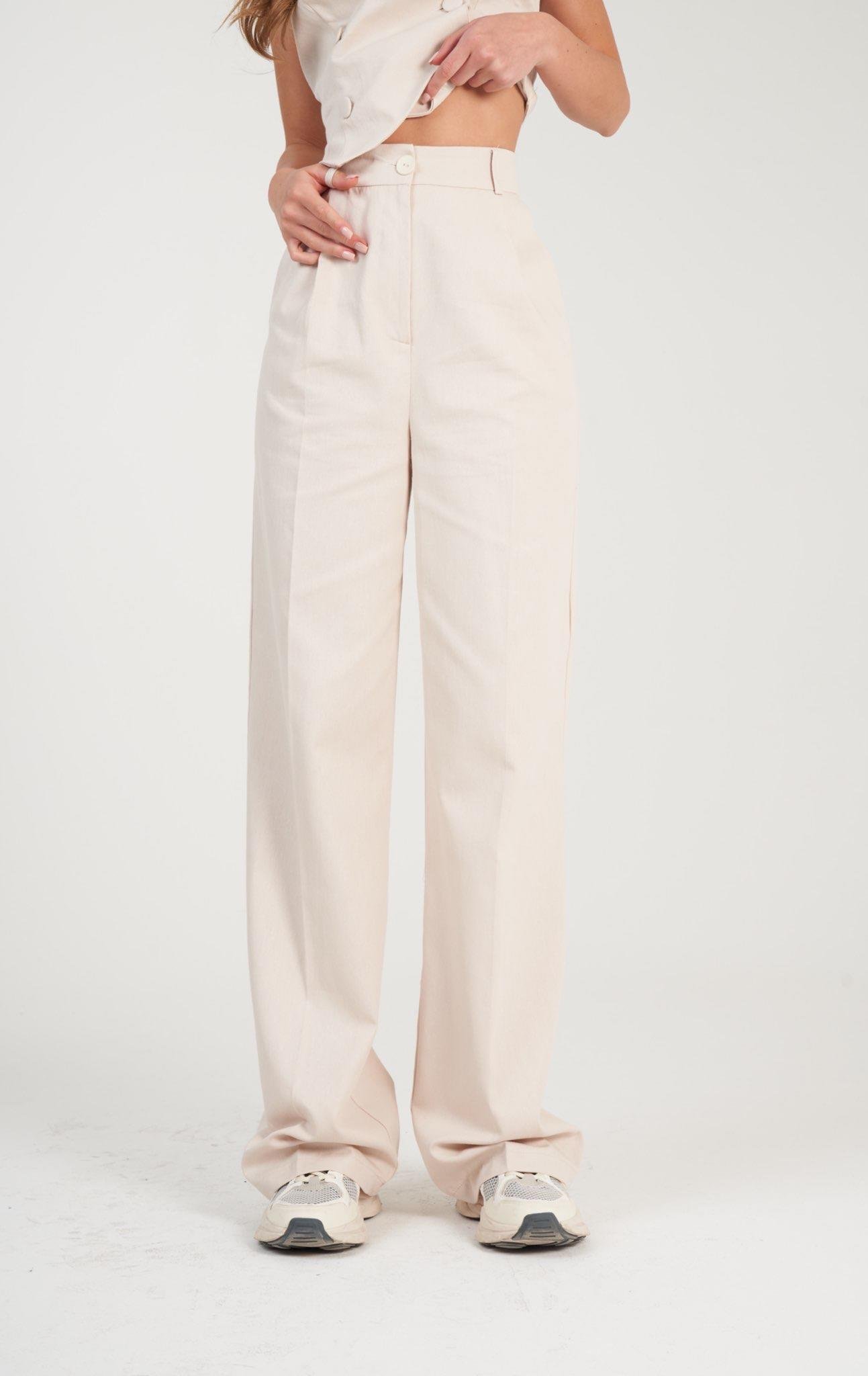 Relax Fit Gabardin Pantolon Taş