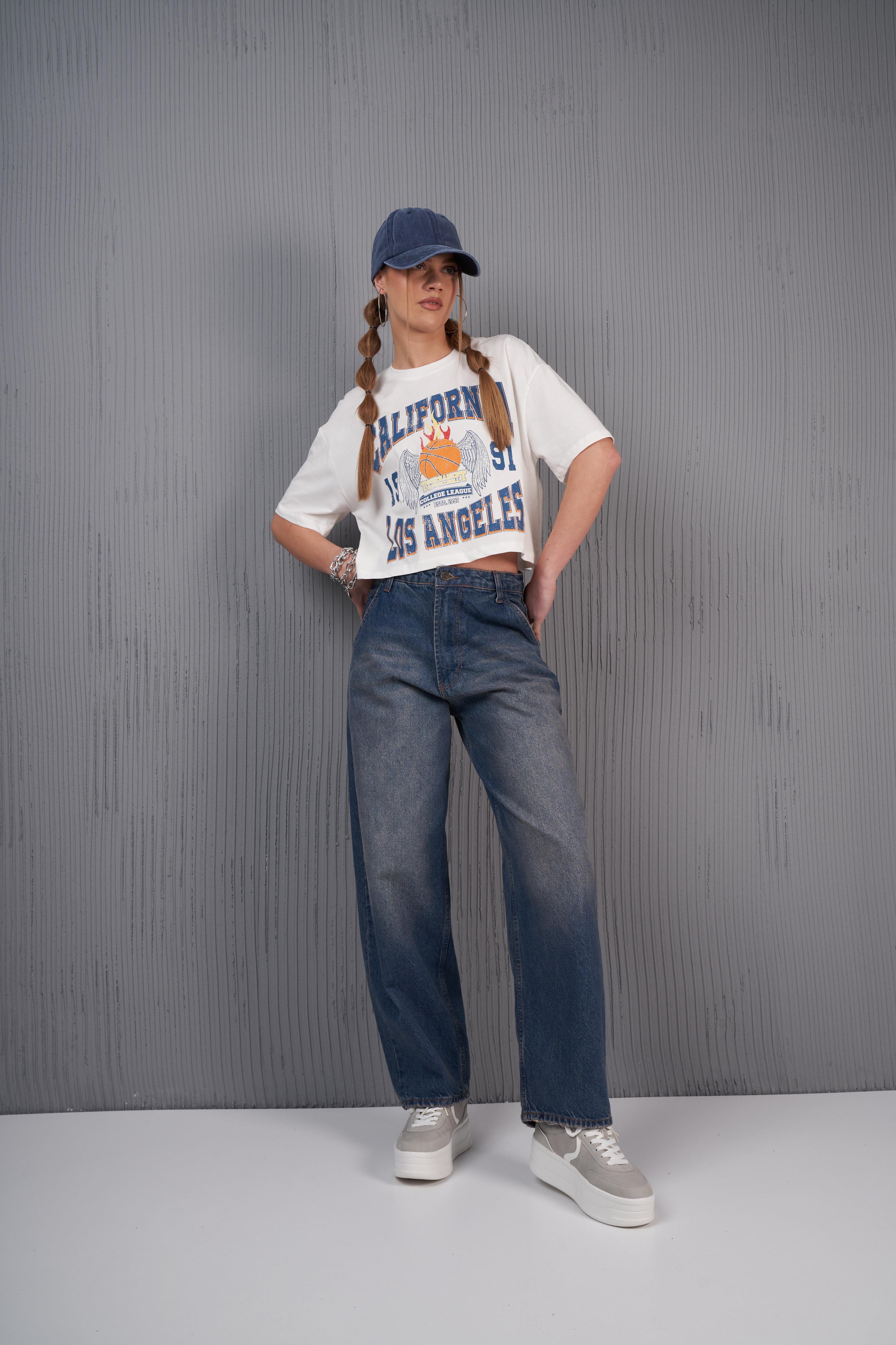 Relax Fit Jean Pantolon Mavi