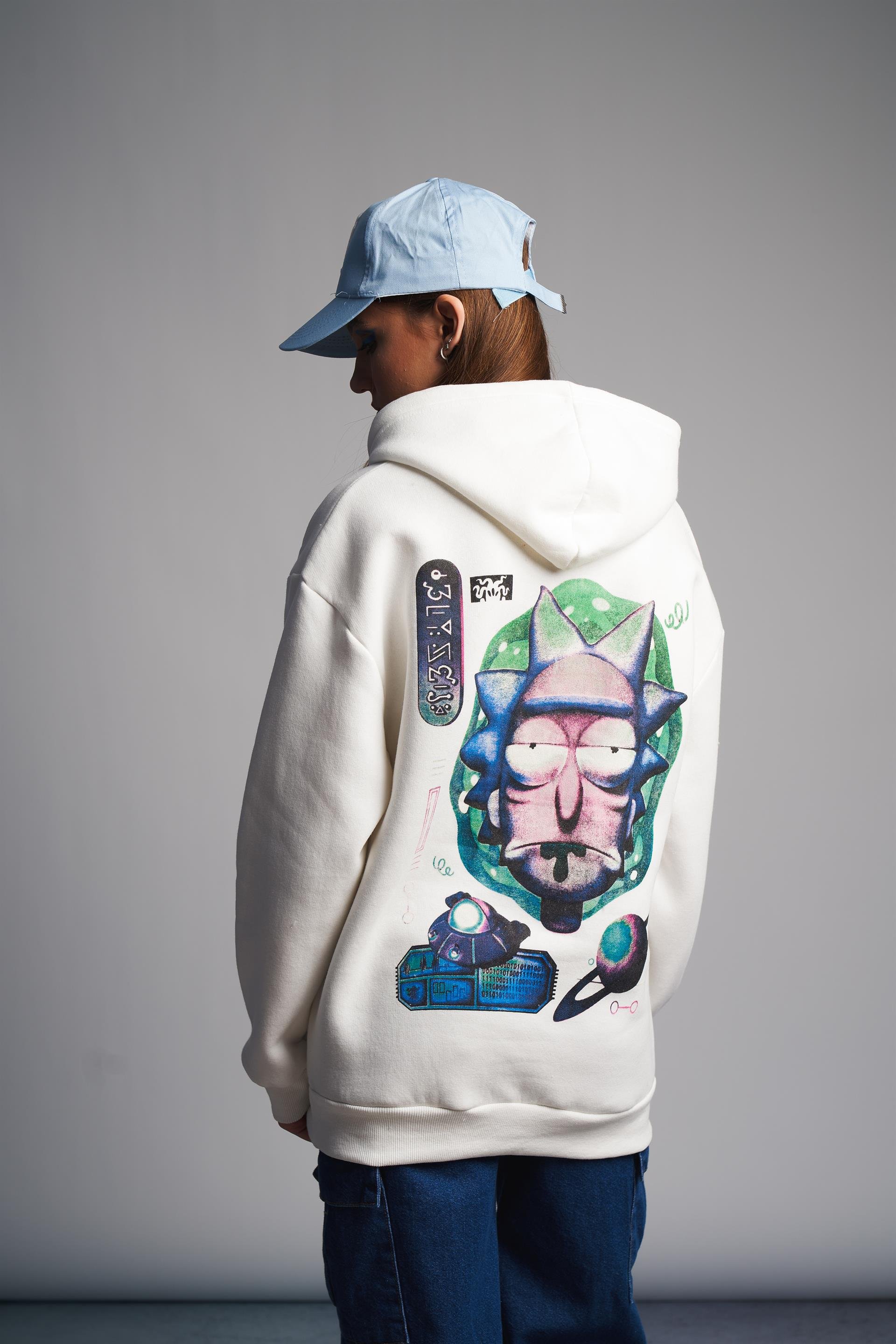 Rick And Morty Baskılı Sweatshirt