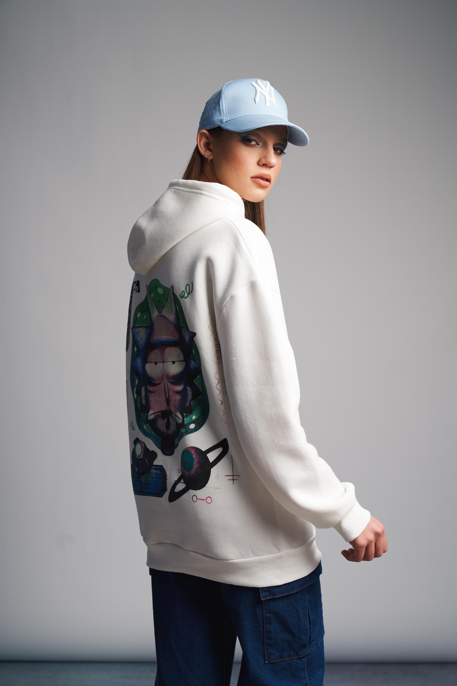 Rick And Morty Baskılı Sweatshirt