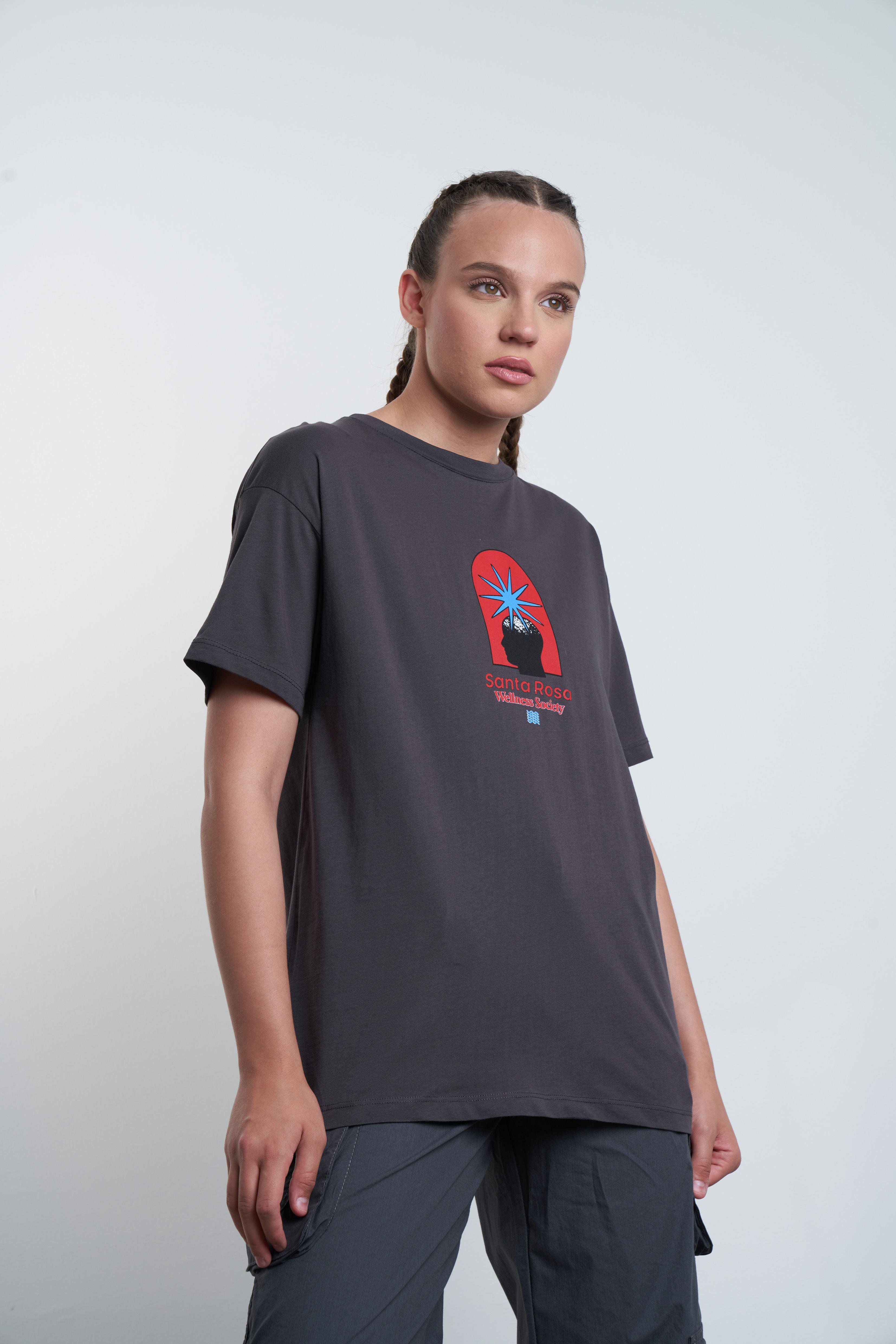 Santa Rosa Baskılı T-shirt Antrasit