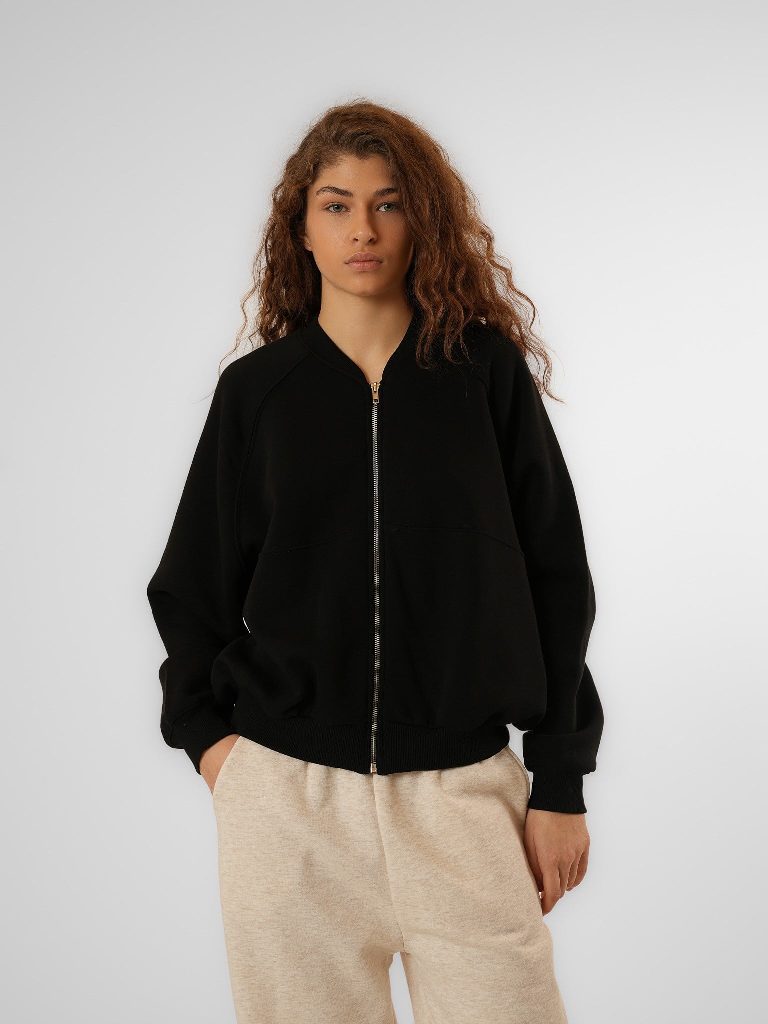 Şardonlu Sweatmont Siyah