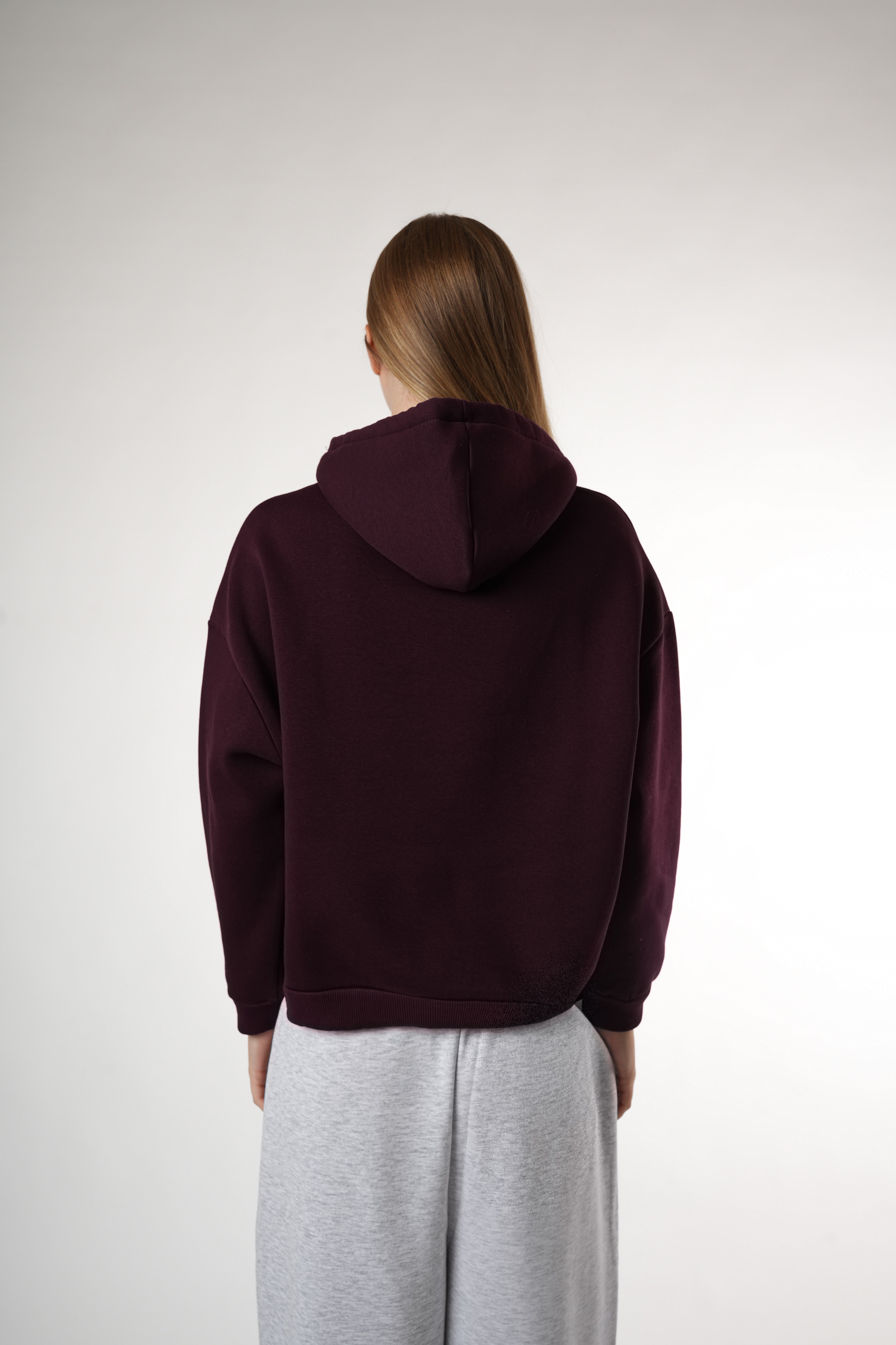 Şardonlu Sweatshirt Mürdüm
