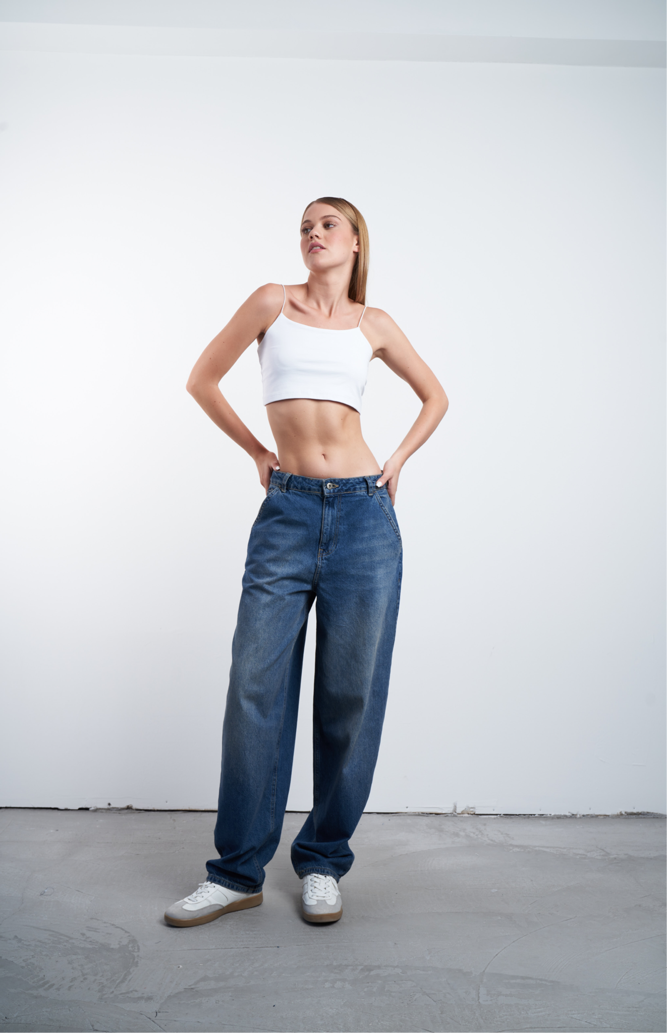 Slouchy Balon Jean Pantolon Kahve Tint