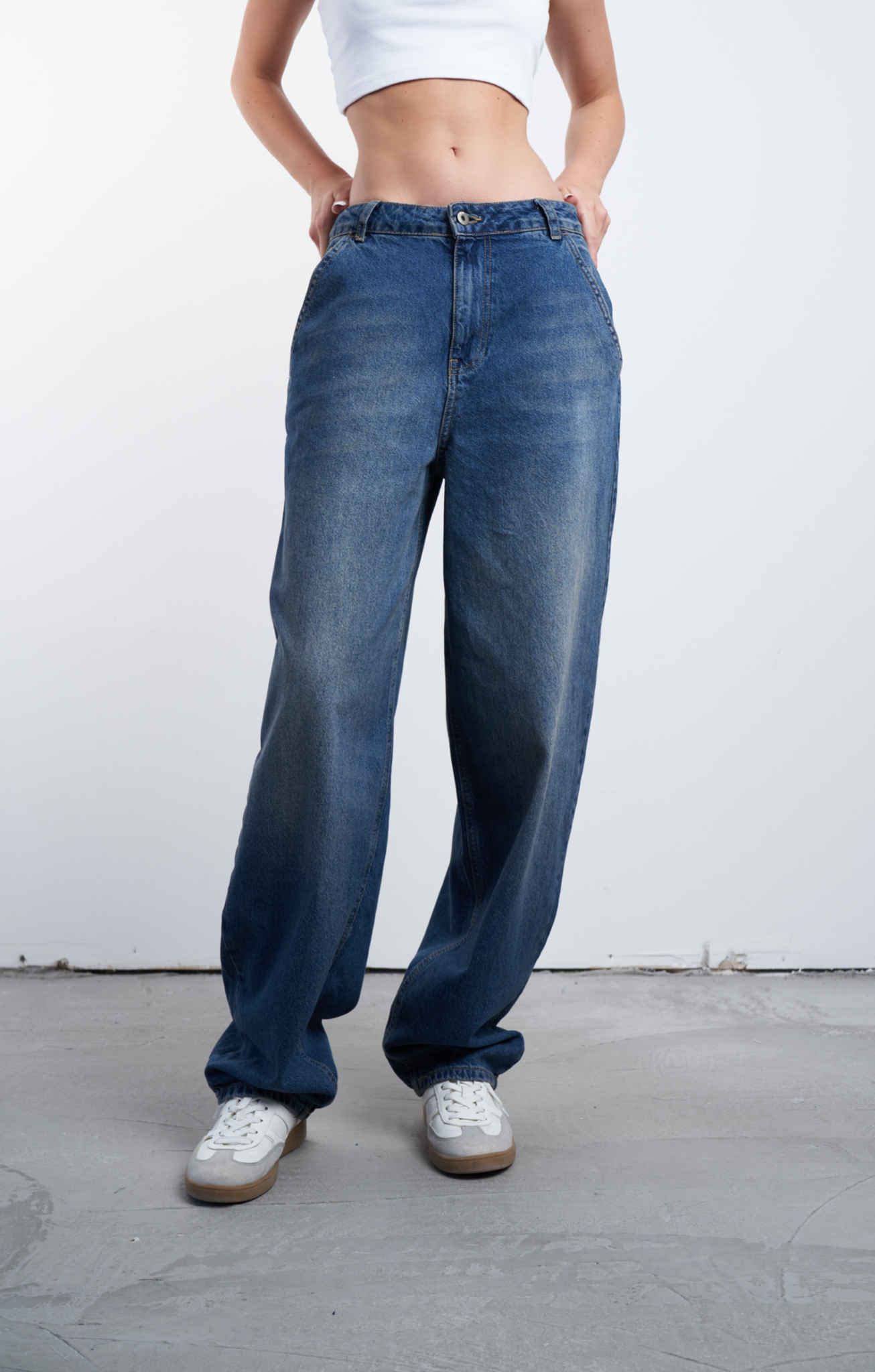 Slouchy Balon Jean Pantolon Kahve Tint
