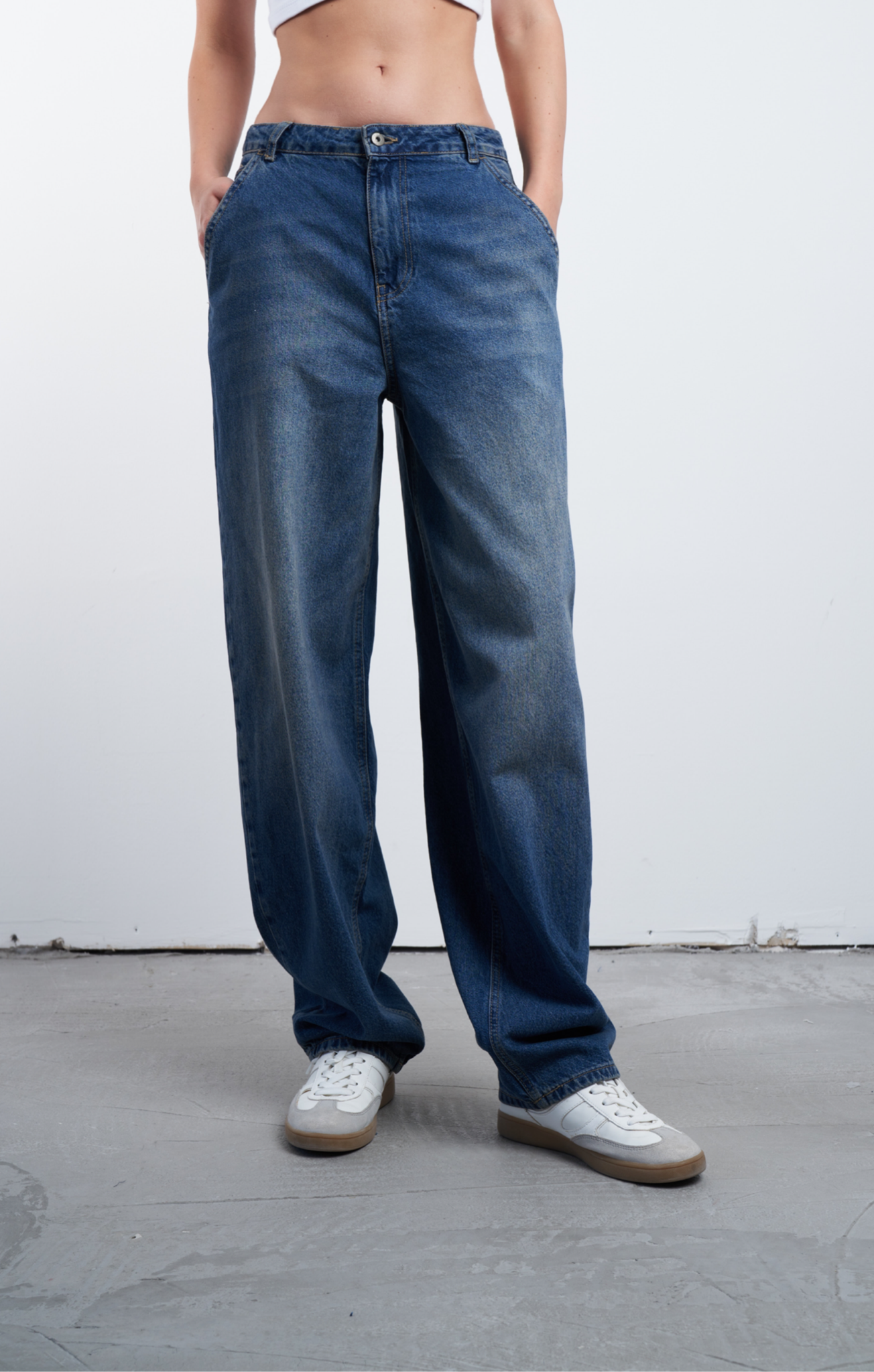 Slouchy Balon Jean Pantolon Kahve Tint