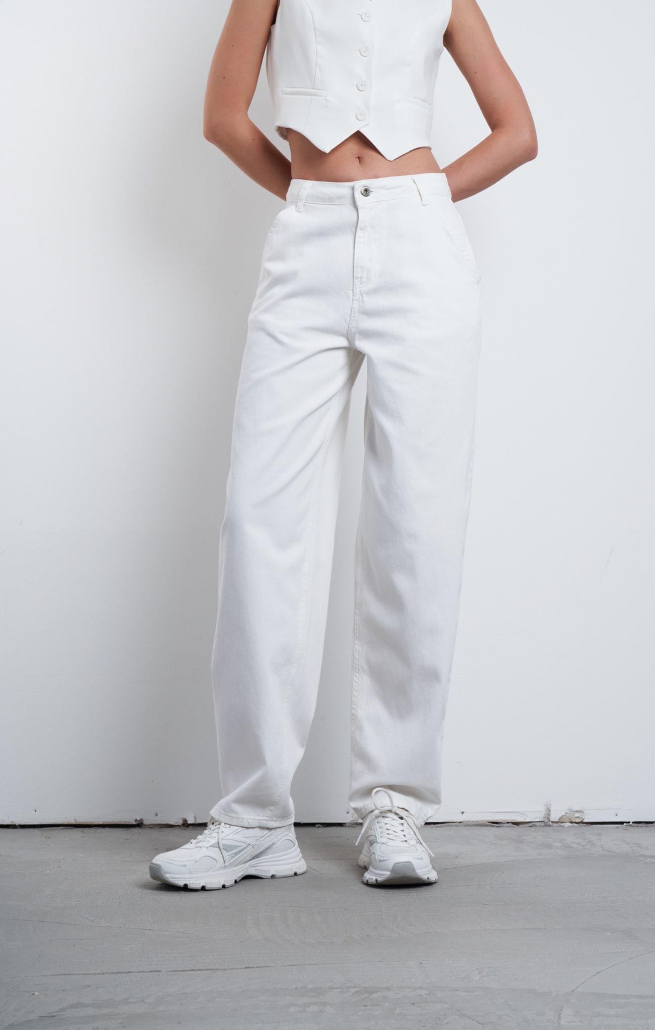 Slouchy Balon Pantolon Ekru