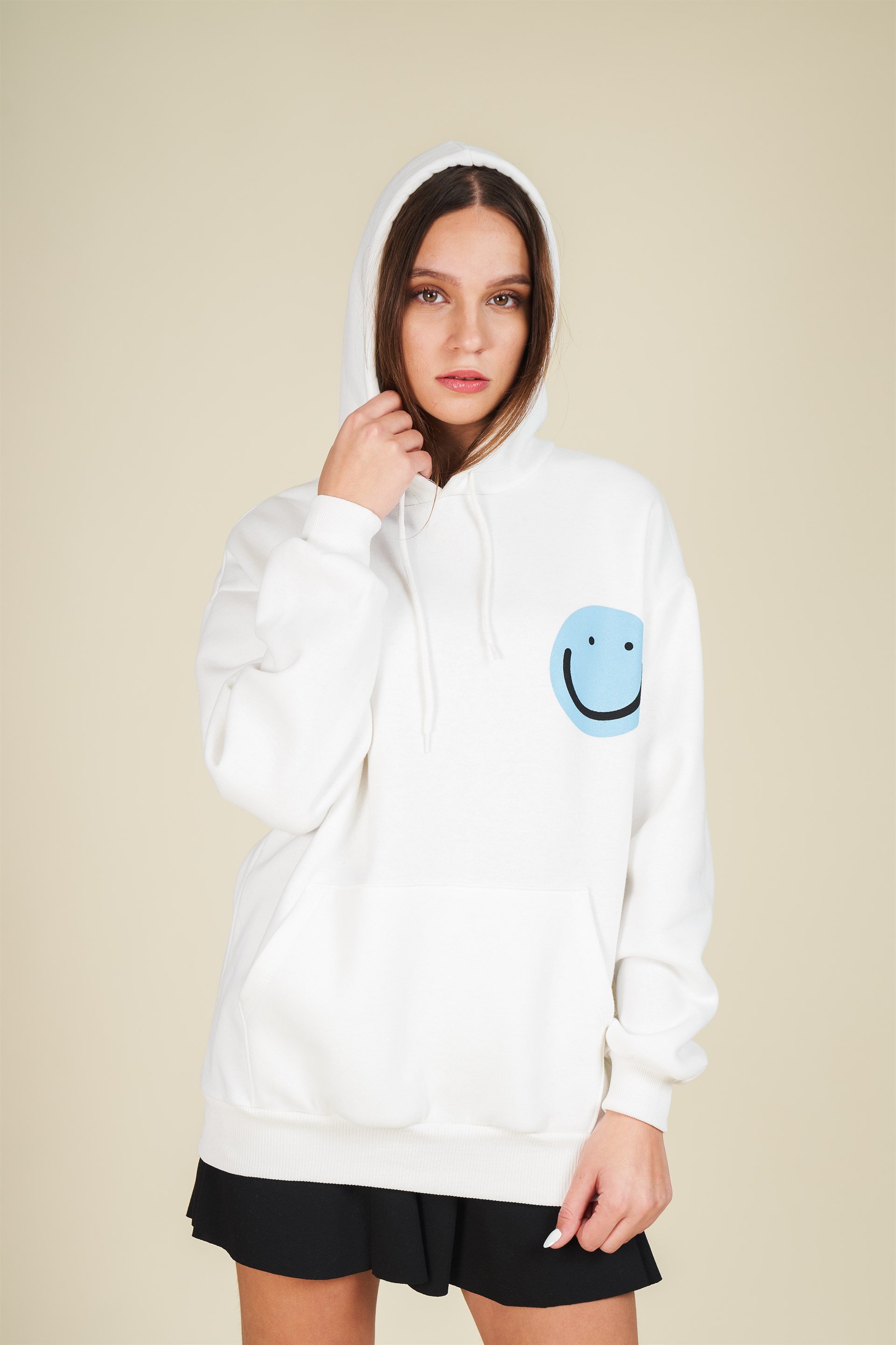 Smile Baskılı Sweatshirt
