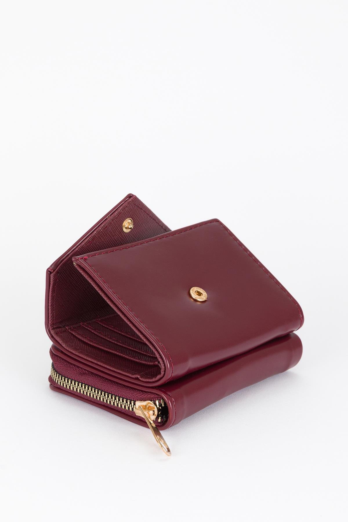 Soft Bölmeli Cüzdan Bordo