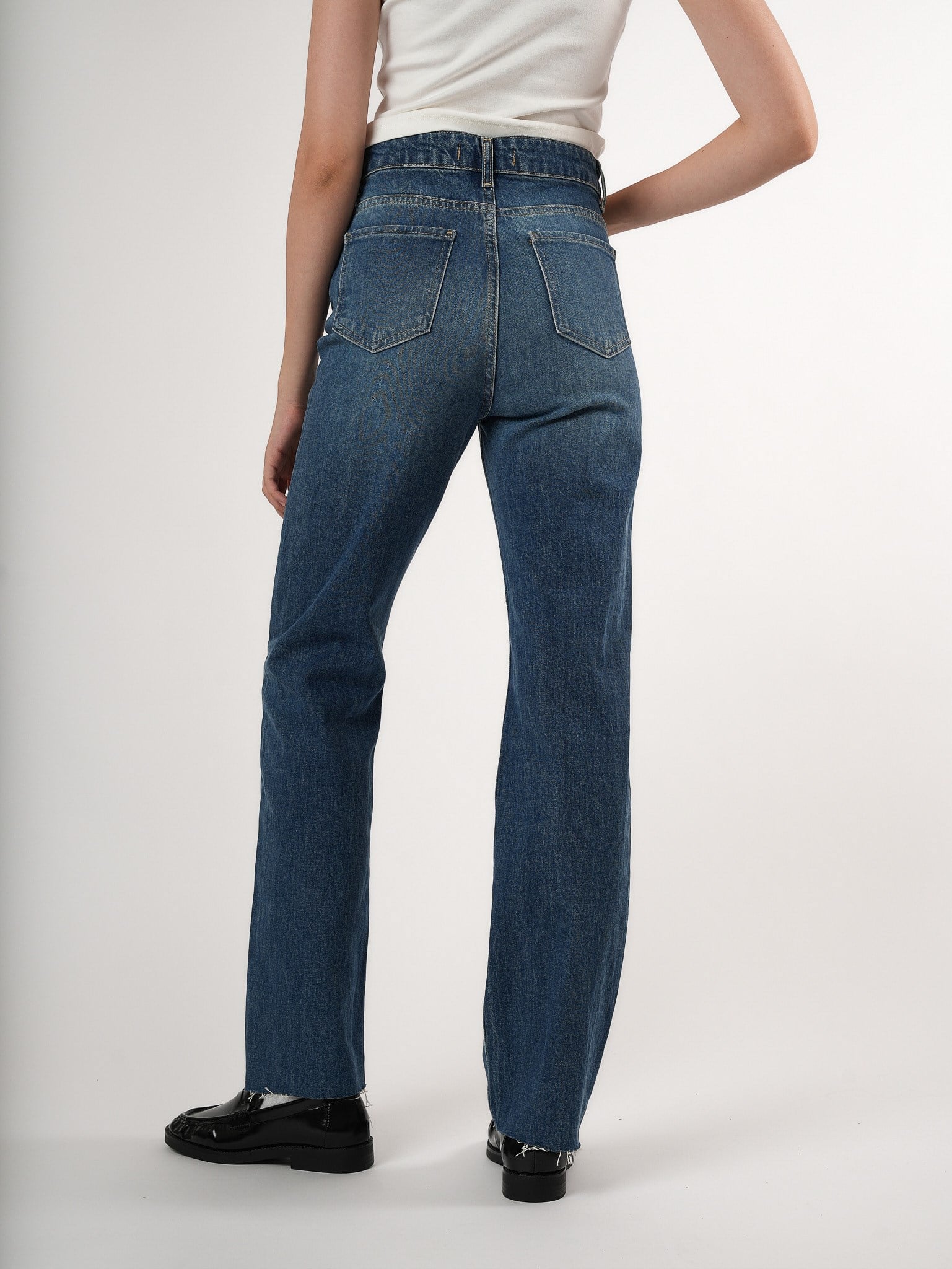 Straight Fit Jean Pantolon Koyu Mavi