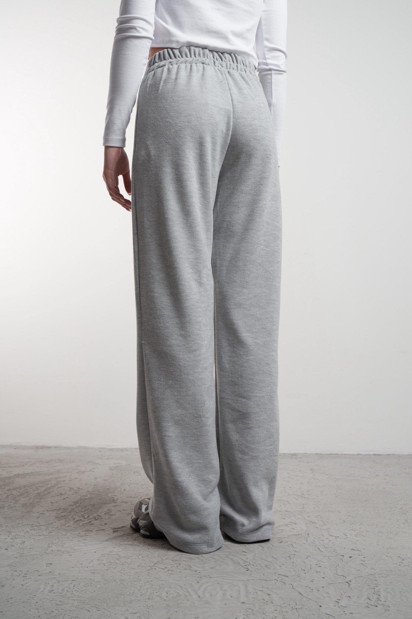 Triko Bol Paça Pantolon Gri