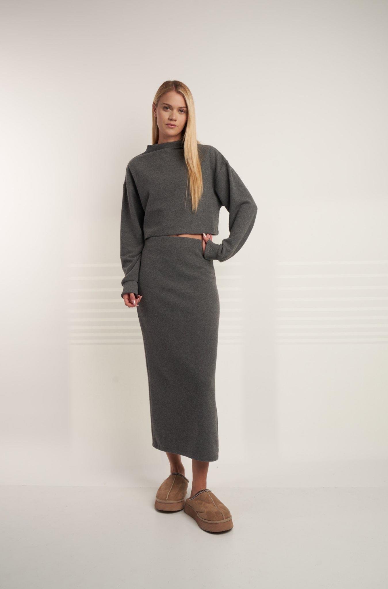 Triko Uzun Etek Antrasit