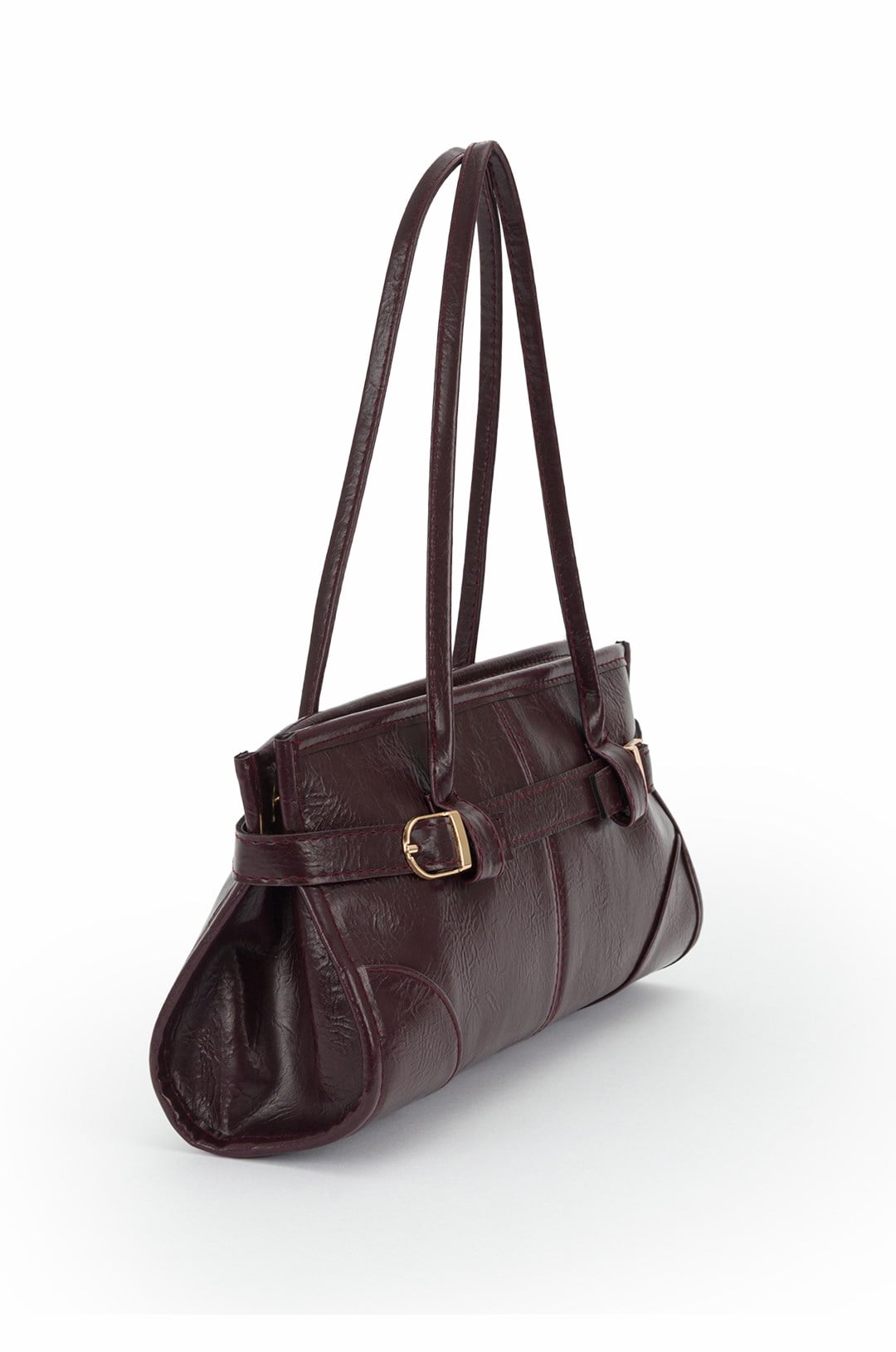 Vintage Baget Çanta Bordo