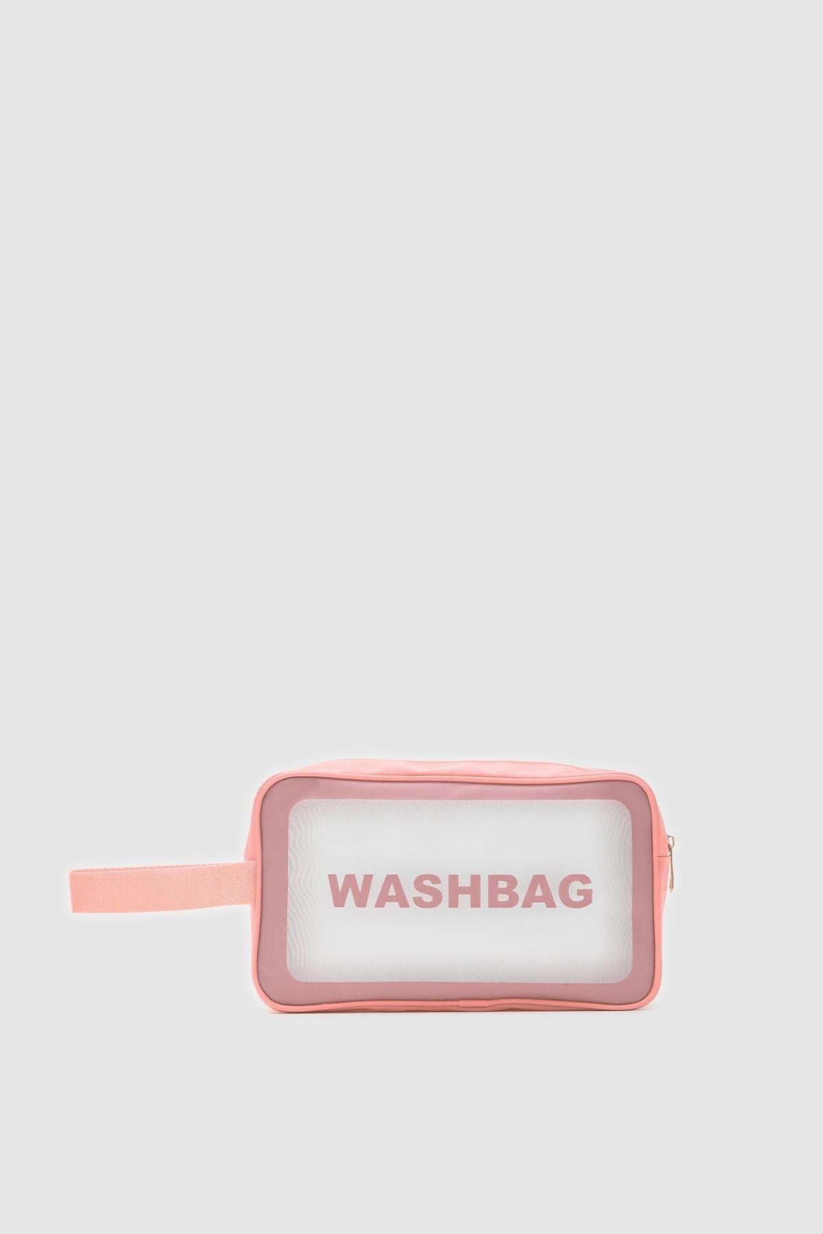 Wash Bag 3'lü Kozmatik Çantası Pembe