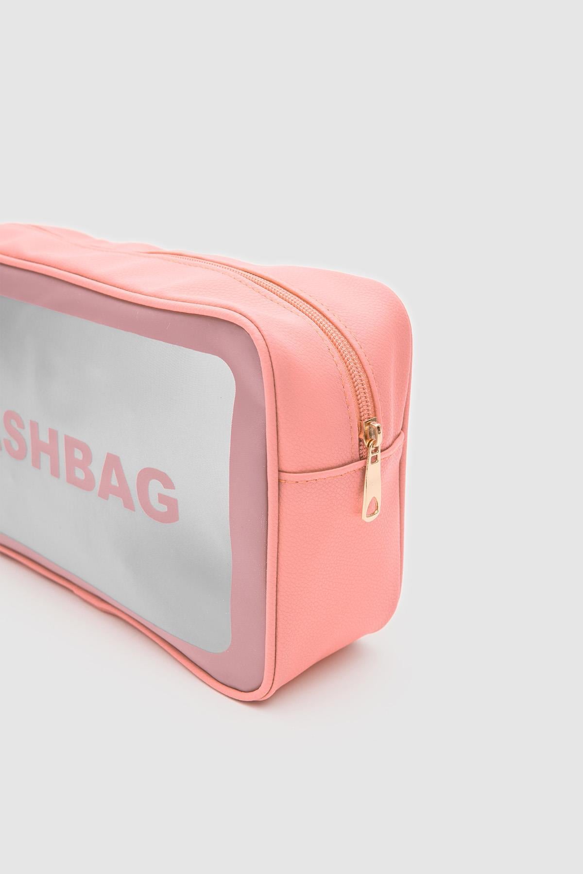 Wash Bag 3'lü Kozmatik Çantası Pembe