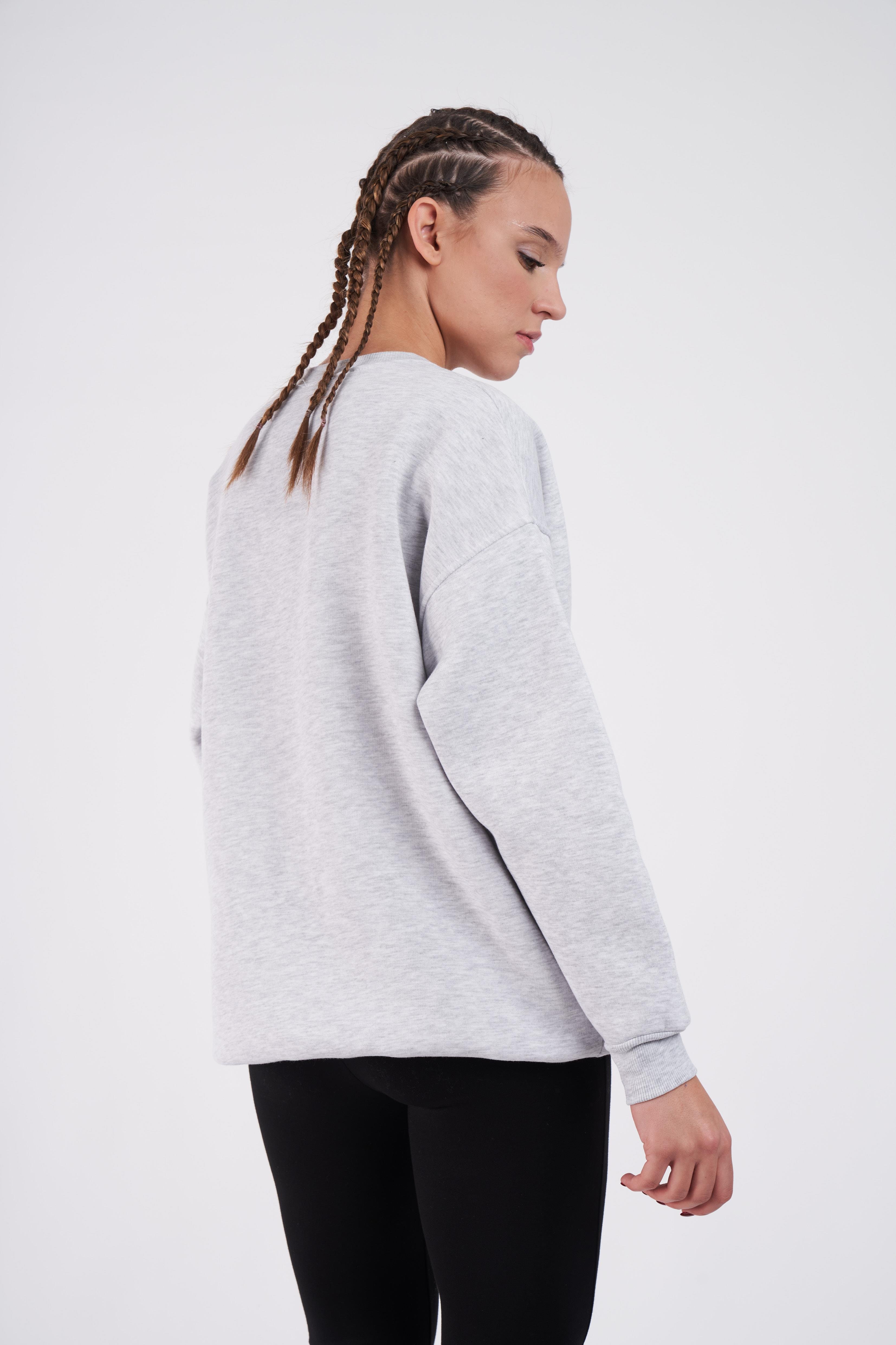 West Coast Baskılı Oversize Sweatshirt Karmelanj