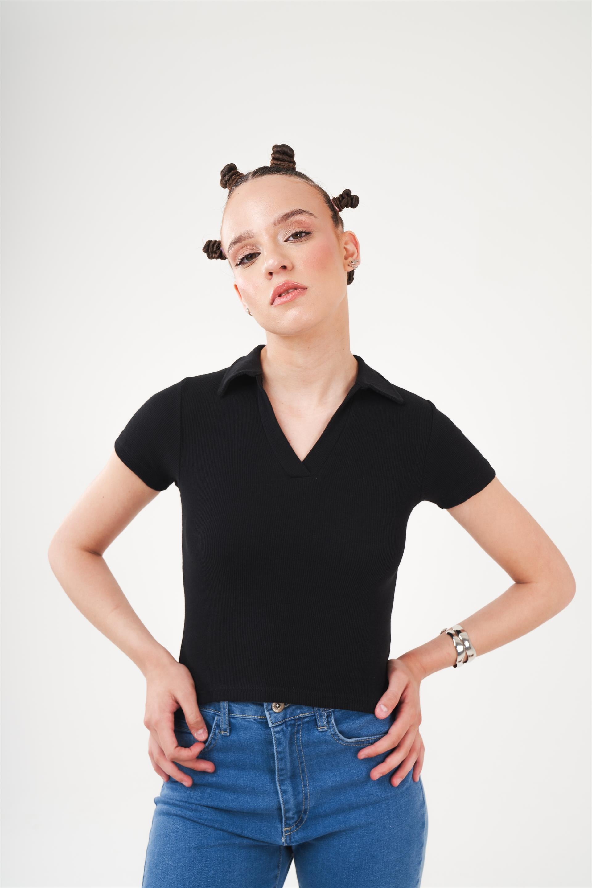 Yakalı Kaskorse T-shirt