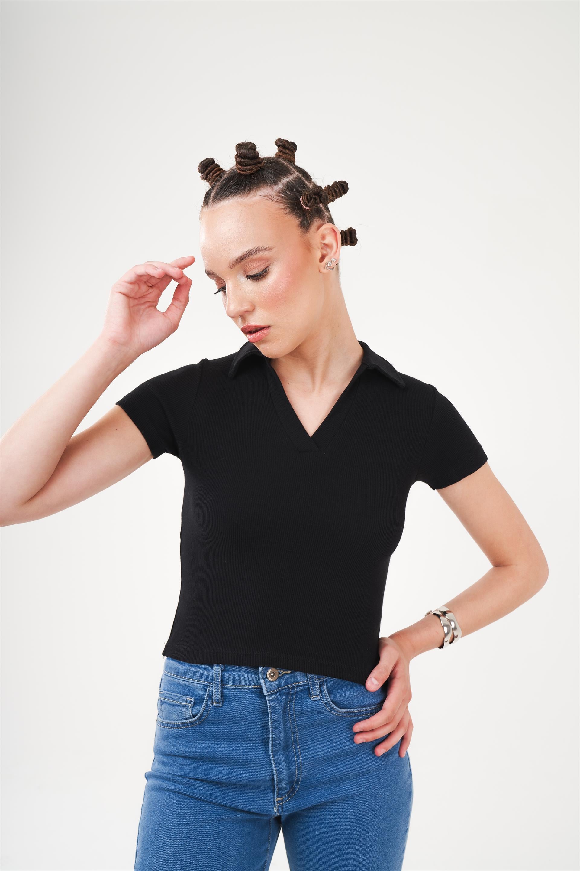 Yakalı Kaskorse T-shirt