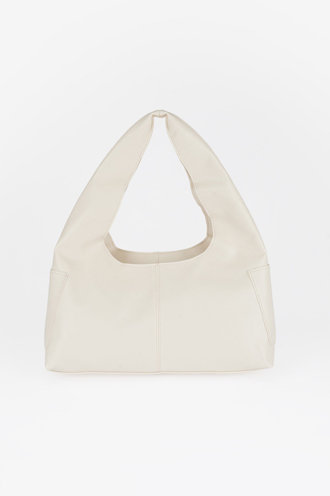 Yanlar Cepli Shopper Çanta Ekru