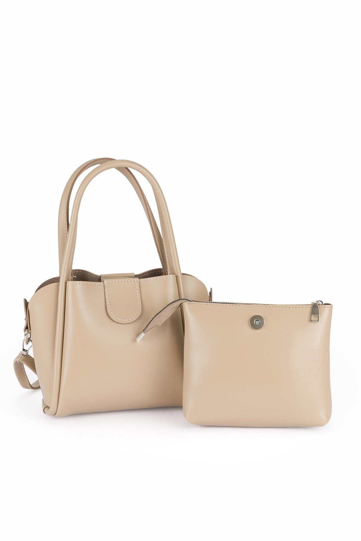 Yavrulu El ve Çapraz Çanta Kum