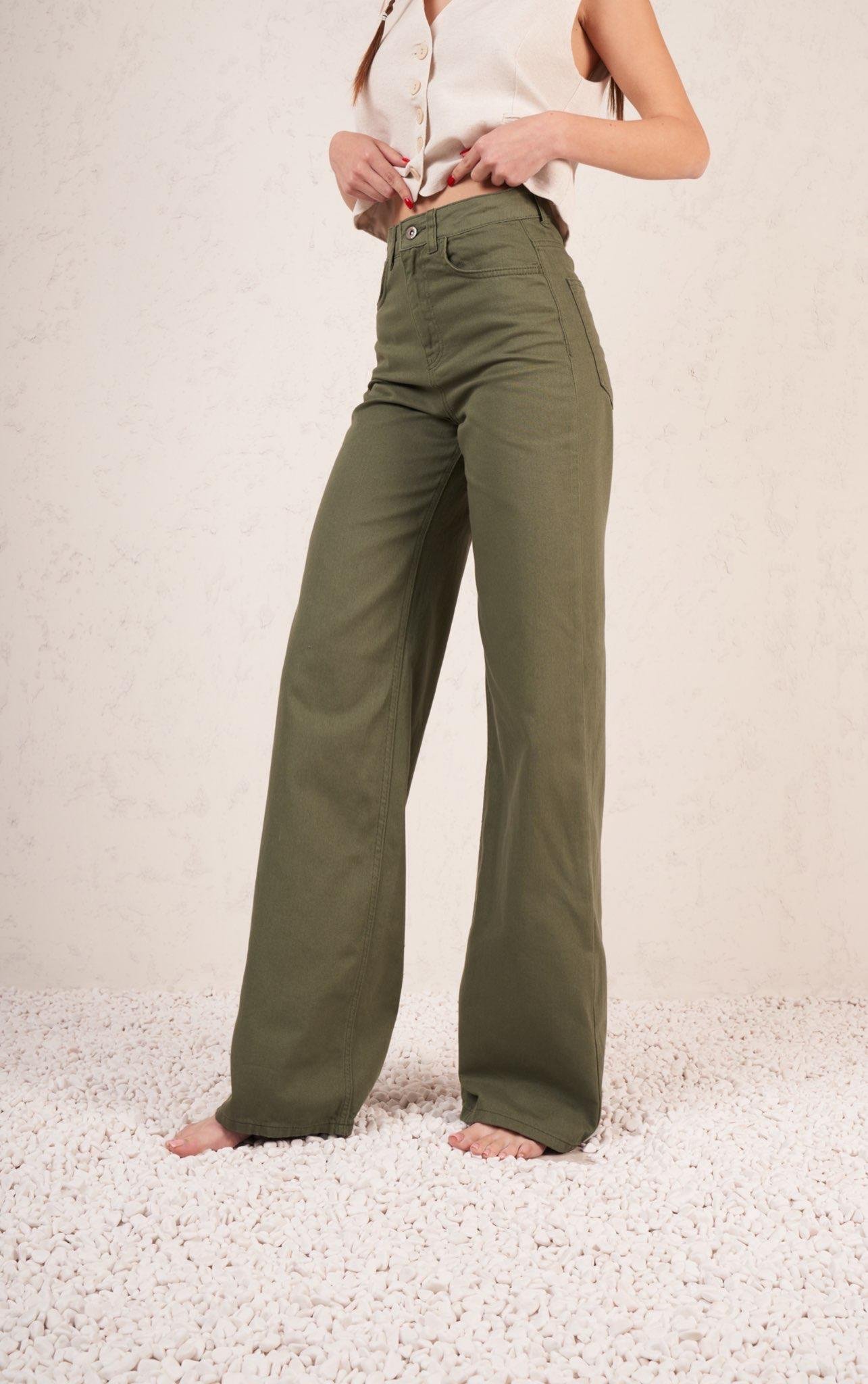Yüksek Bel Retro Pantolon
