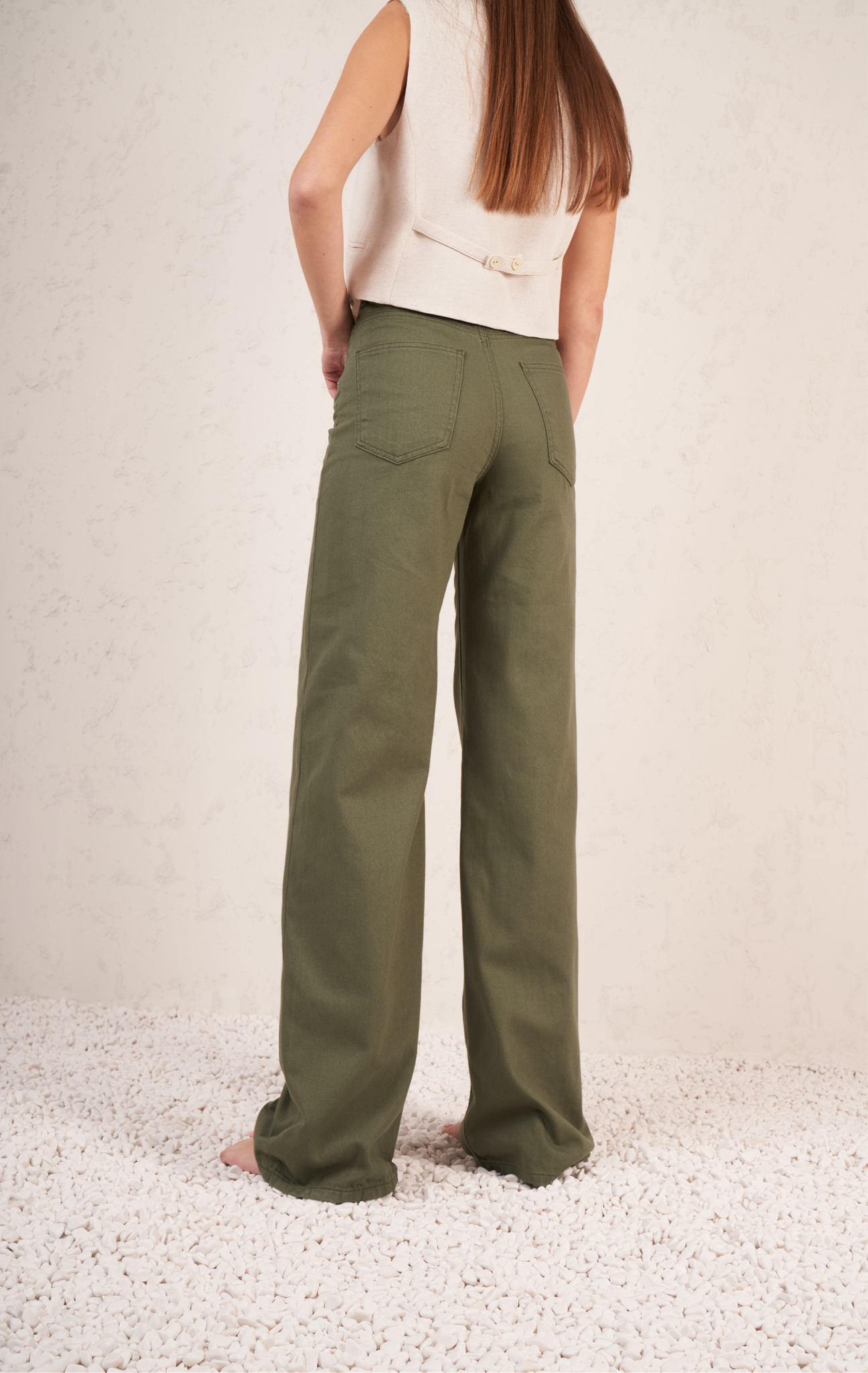 Yüksek Bel Retro Pantolon