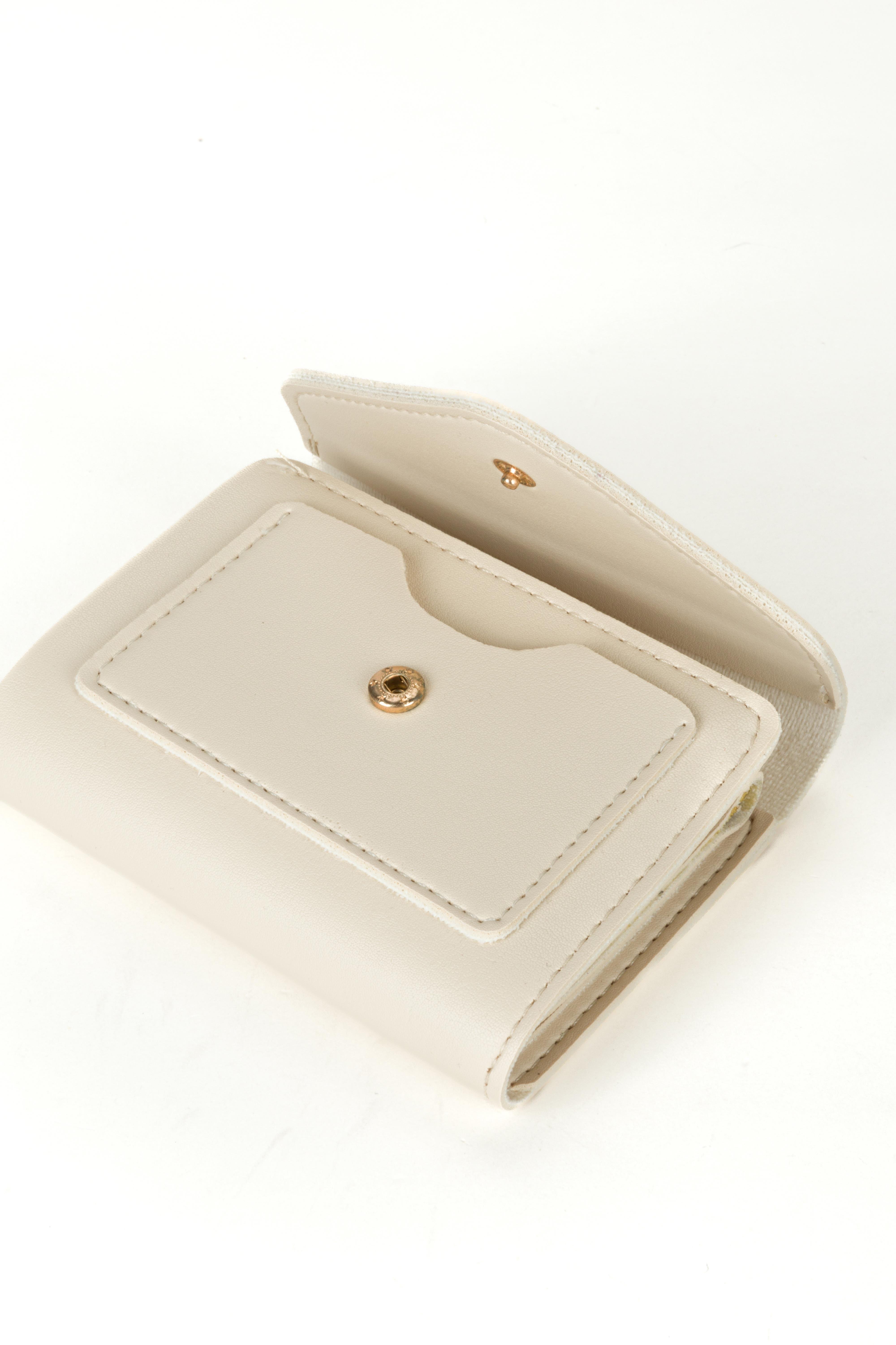 Zarf Model Deri Cüzdan Krem