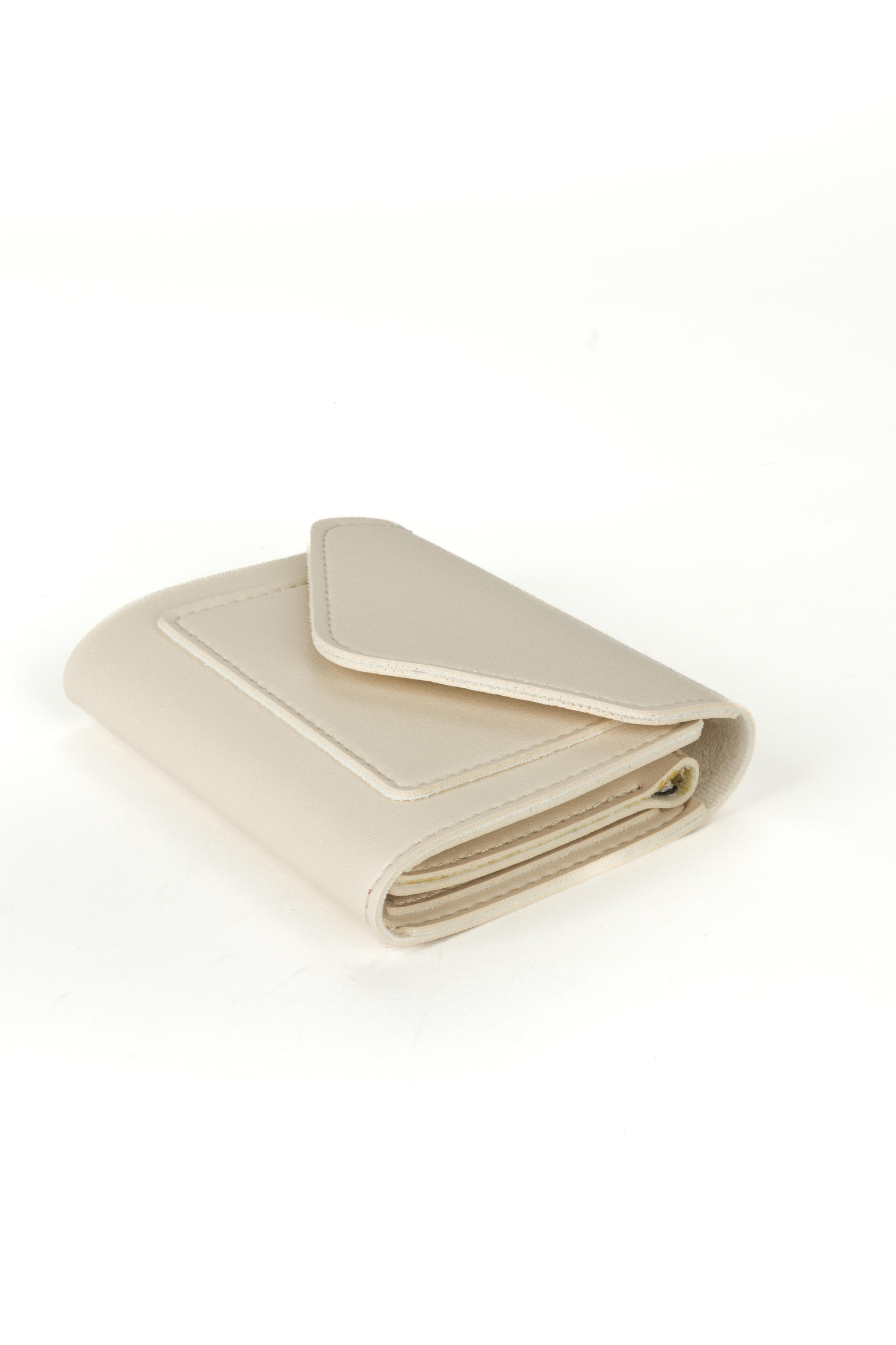 Zarf Model Deri Cüzdan Krem