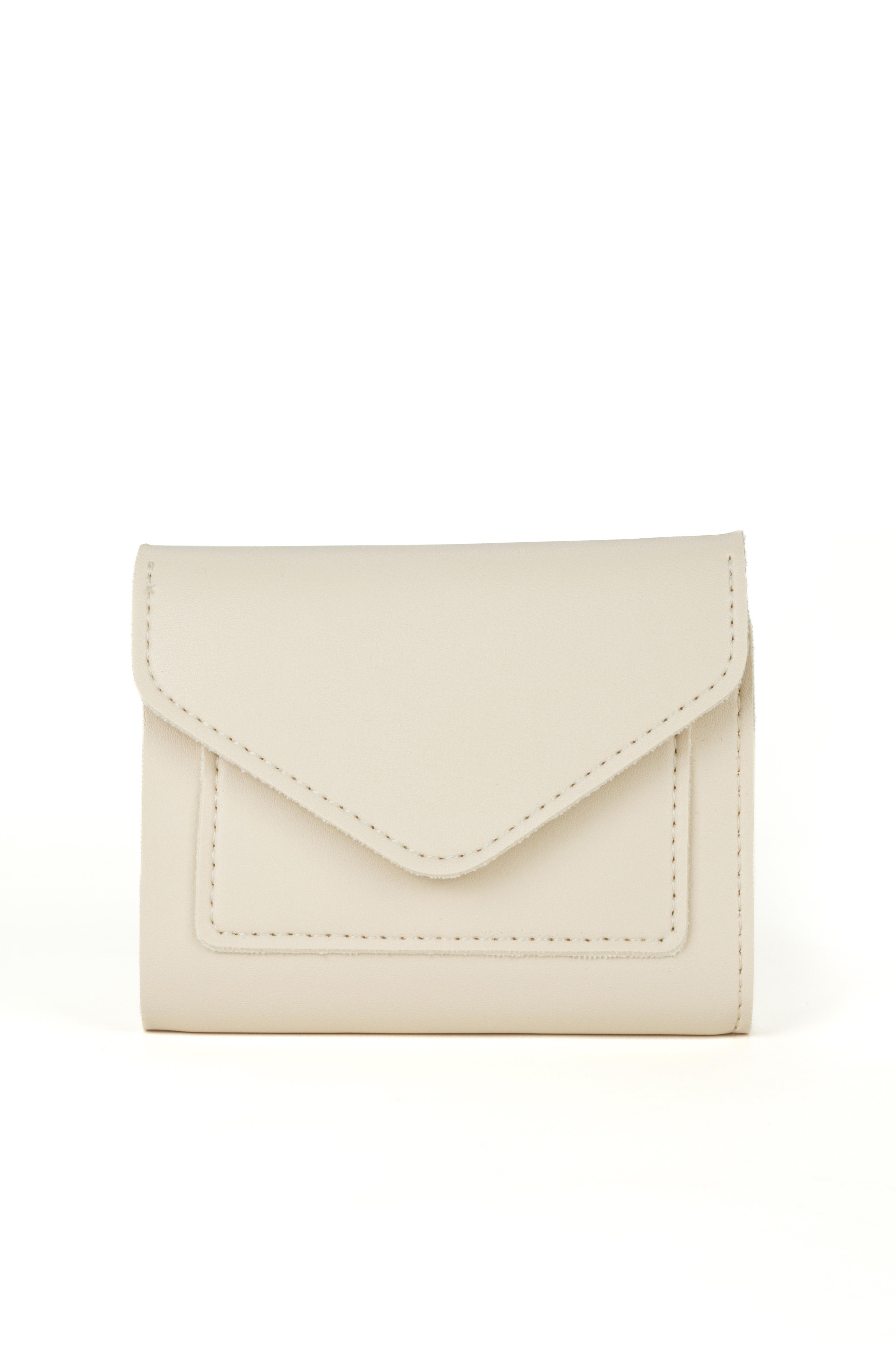 Zarf Model Deri Cüzdan Krem