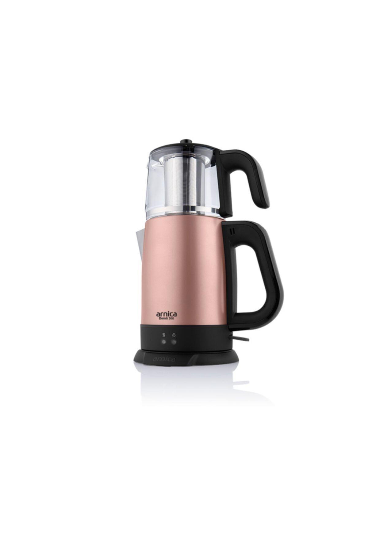 Arnica Demli Stil IH33200 Cam Demlikli Çay Makinesi Rose