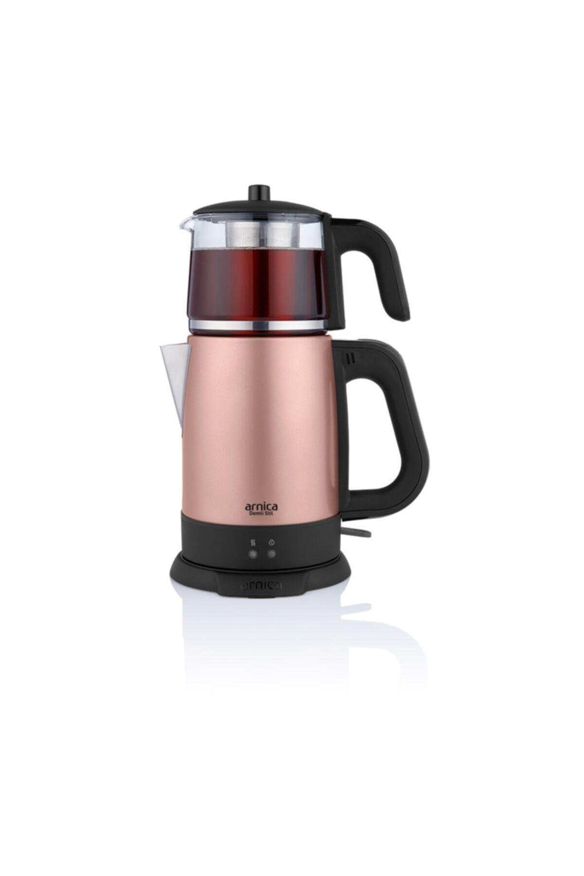 Arnica Demli Stil IH33200 Cam Demlikli Çay Makinesi Rose