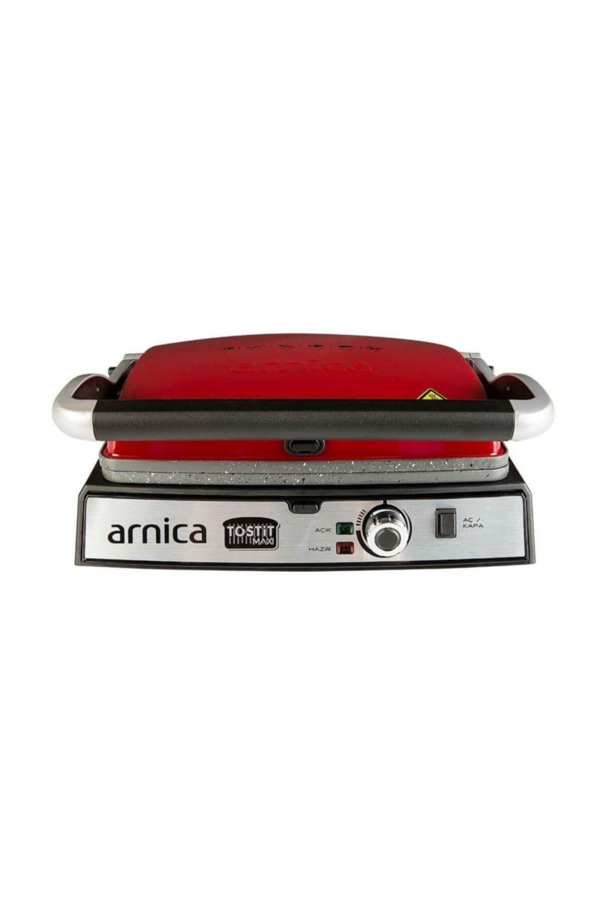 Arnica Tostit Maxi Granit Izgaralı Tost Makinesi Kırmızı GH26243