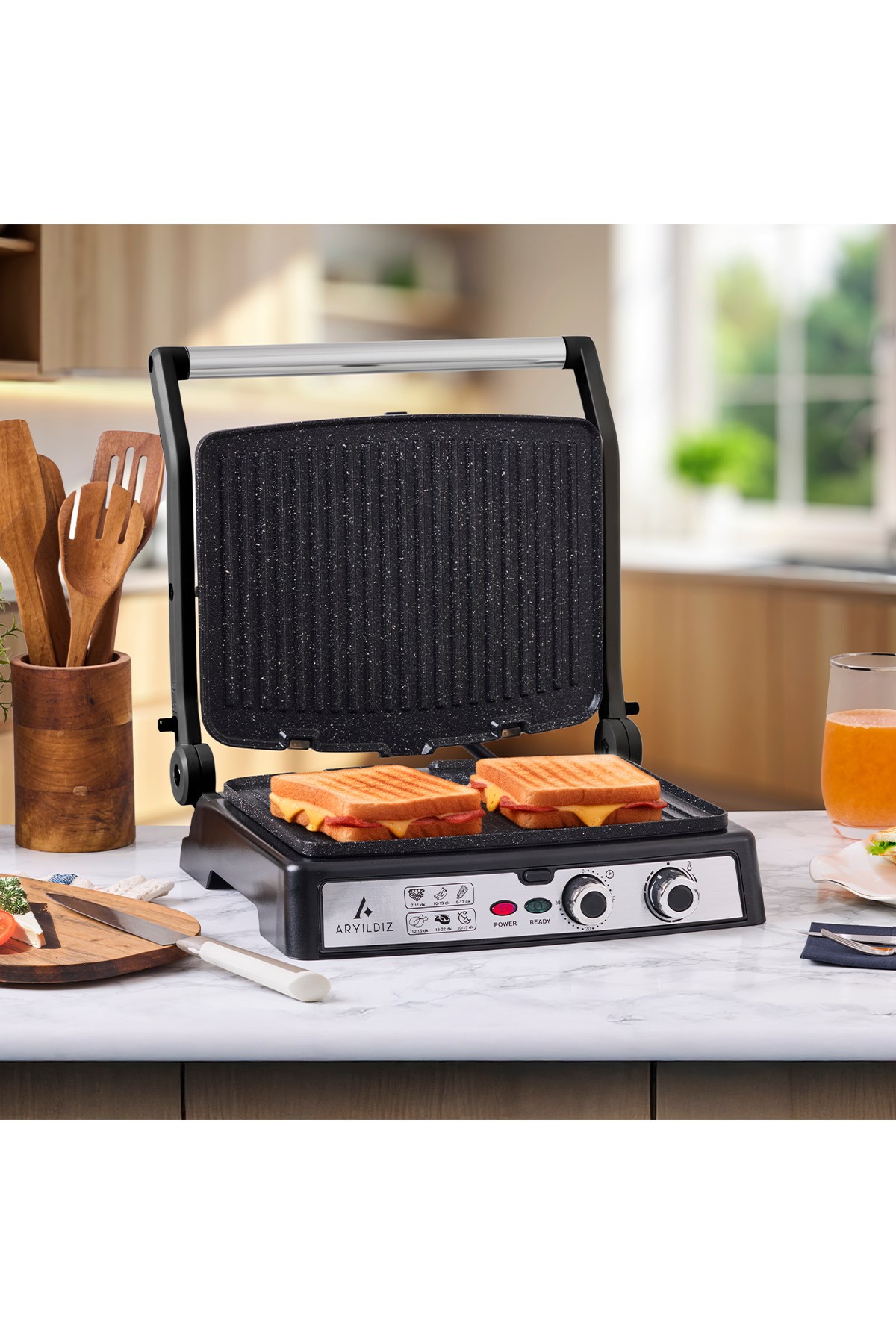 Aryıldız Multi Grill Tost Makinesi Siyah