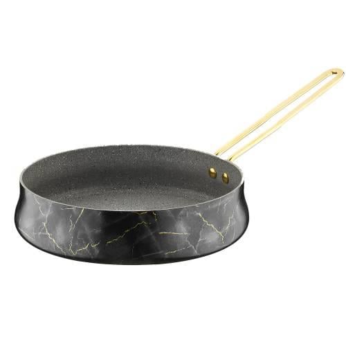 Brioni Marble 7 Parça Tencere Seti Siyah