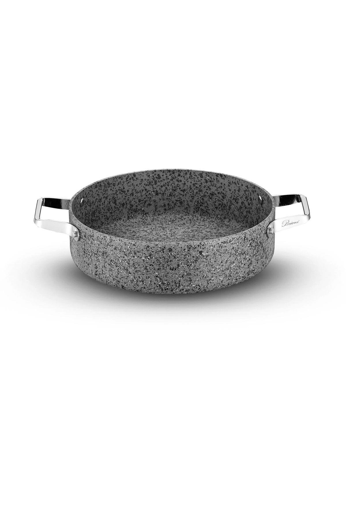 Brioni Stone-H Çizilmez Yanmaz Yapışmaz 32 Cm Basık Tencere