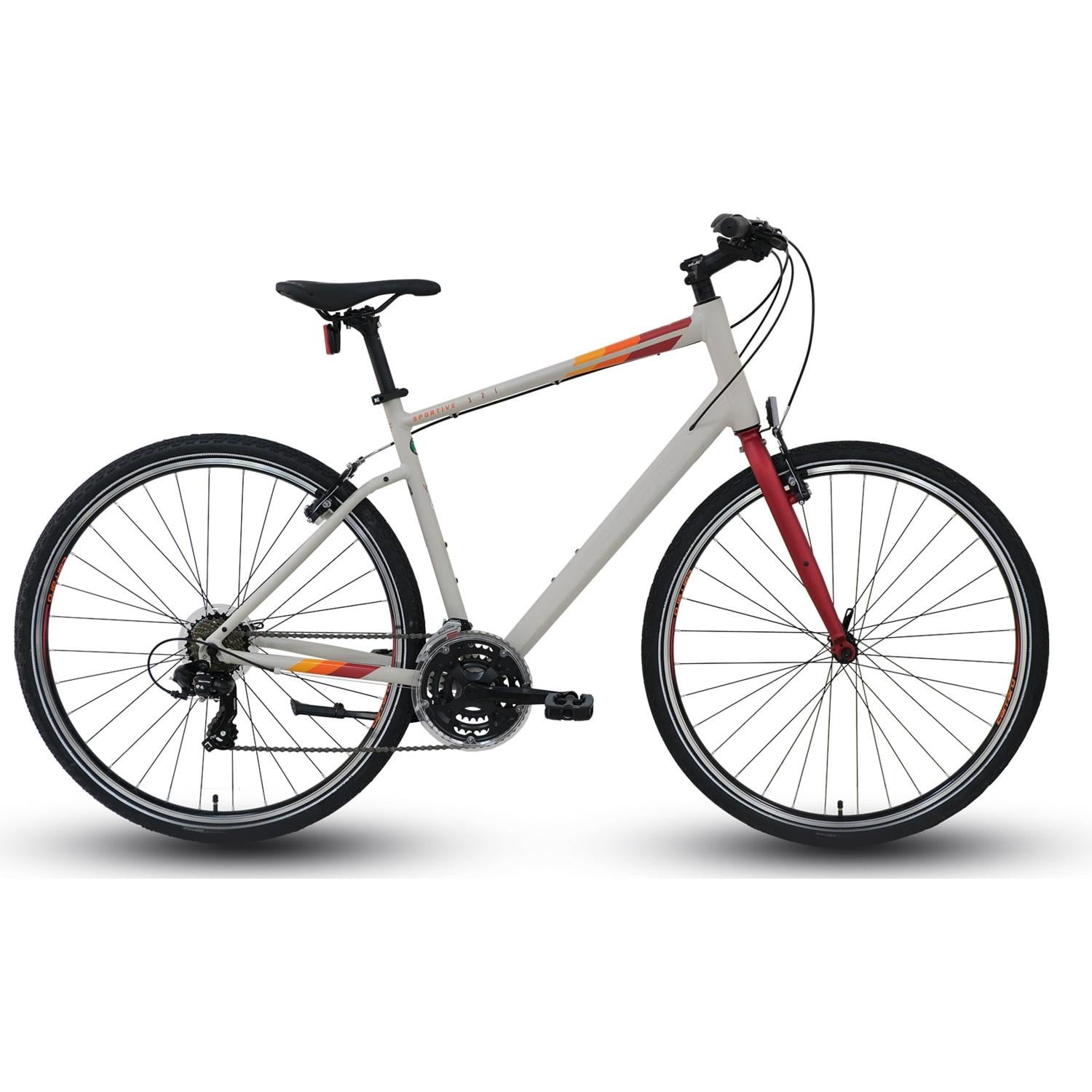 Carraro Sportive 321 VB 28 Jant 520H Erkek Şehir Bisiklet Mat Gri Kırmızı Turuncu