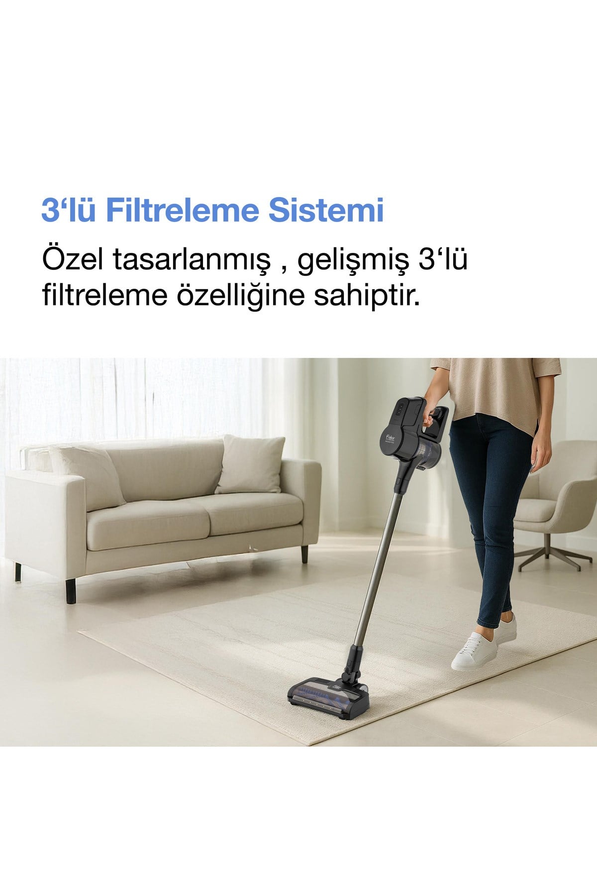 Fakir Inovator 6158 Dikey Şarjlı Kablosuz Süpürge Purple