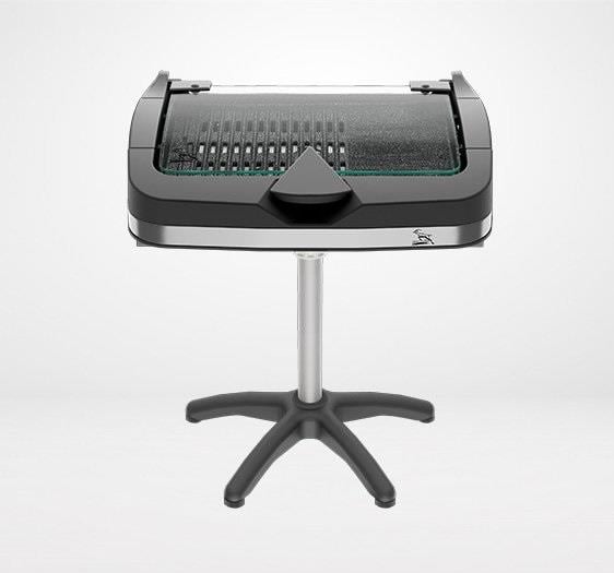 Gazella Granit Kapaklı Dumansız Elektrikli Izgara Brb3000+Izgara Sehpası