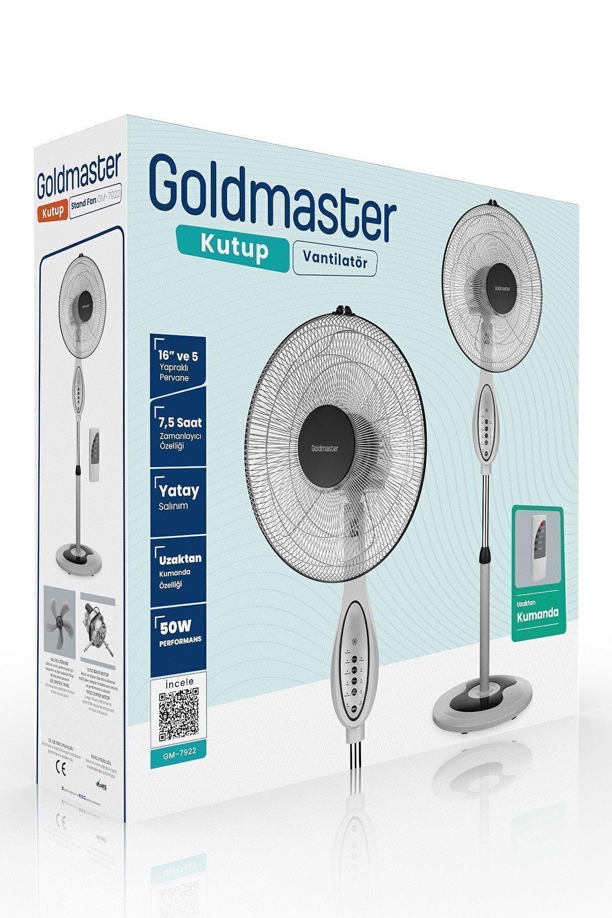 Goldmaster GM-7922 Kutup Ayaklı Kumandalı Vantilatör