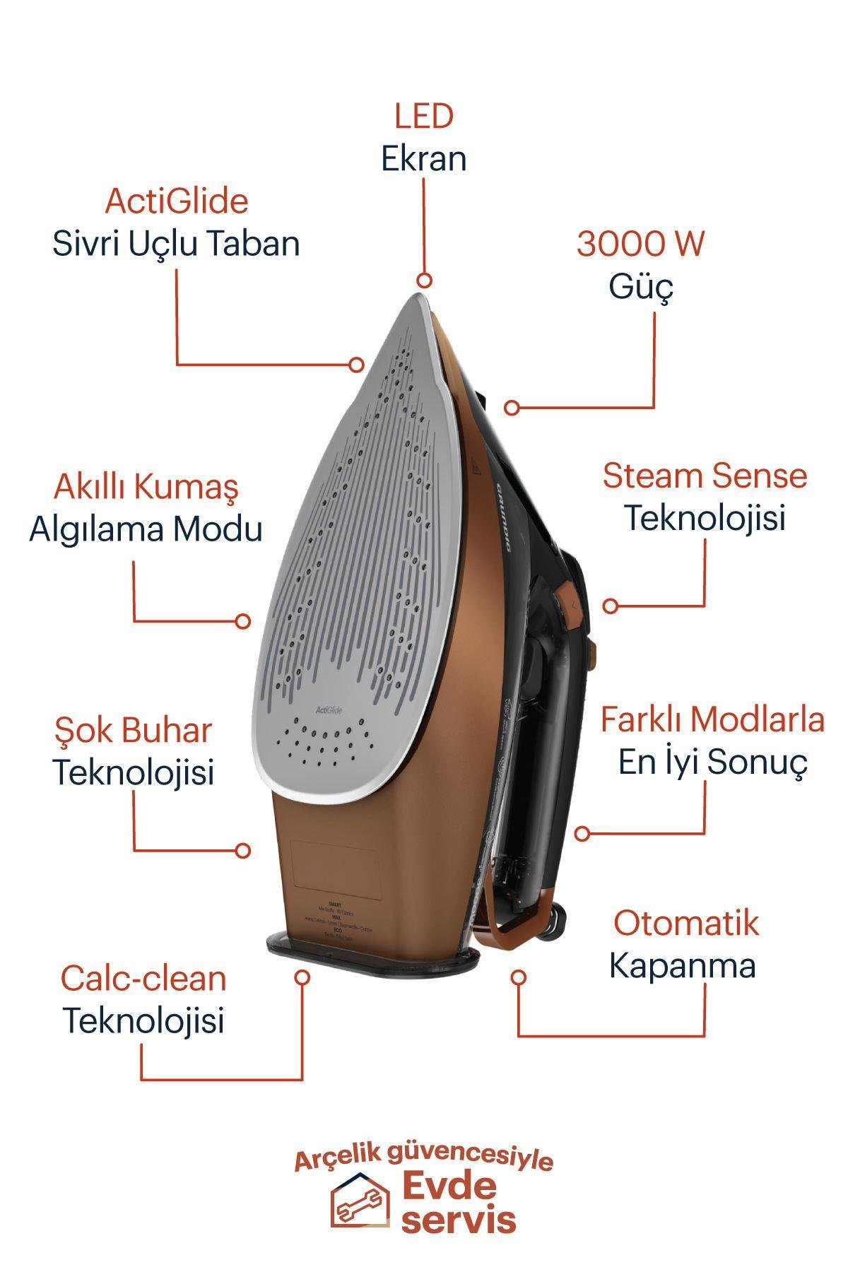 Grundig SI 8050 Buharlı Ütüsü 3000 W