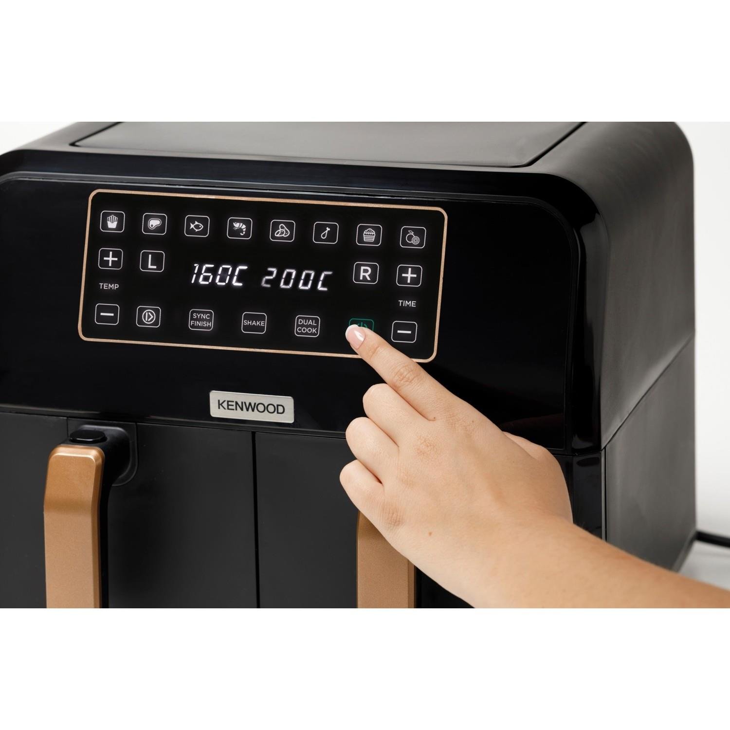 Kenwood HFP70.000BK Dual Air Fryer Bk Copper