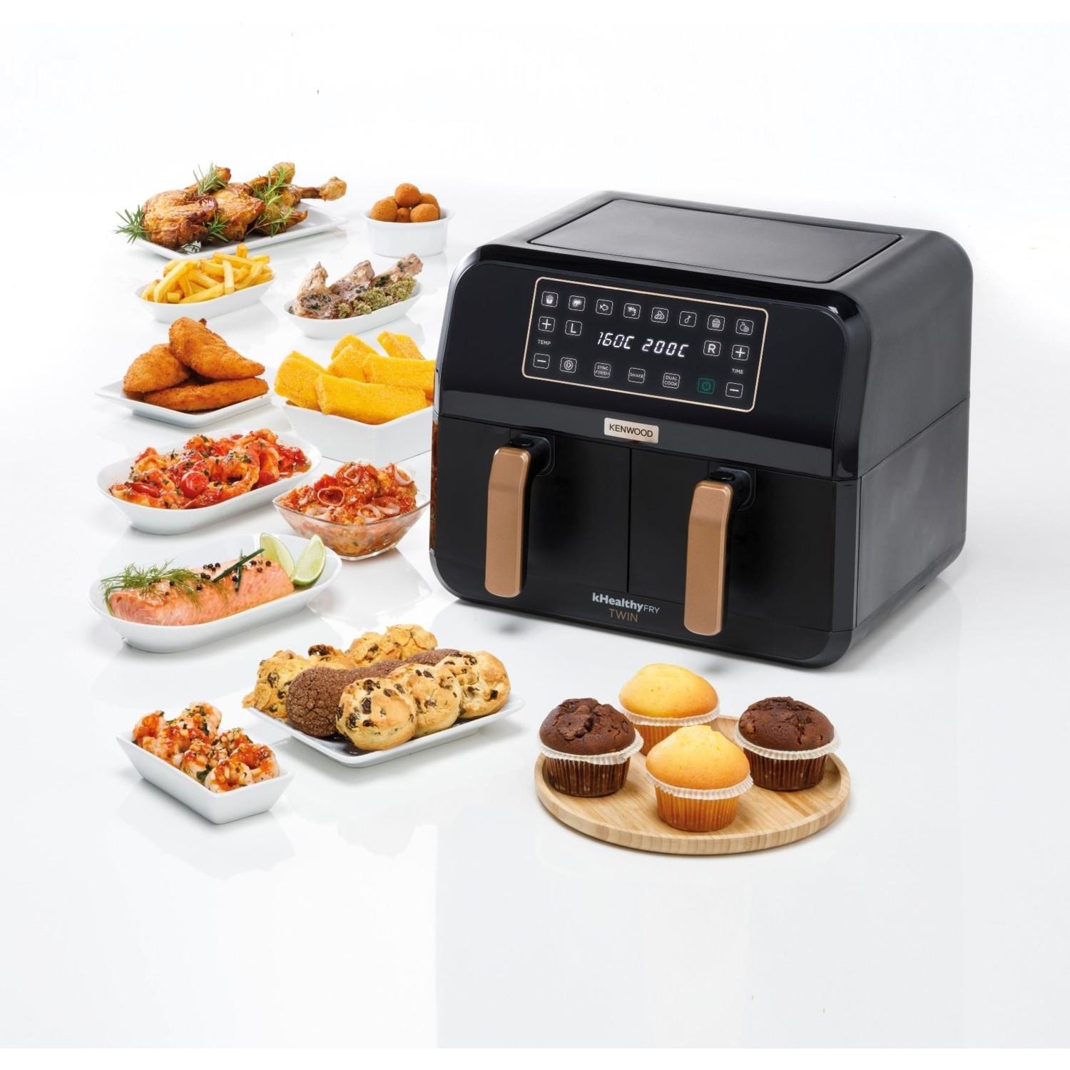 Kenwood HFP70.000BK Dual Air Fryer Bk Copper