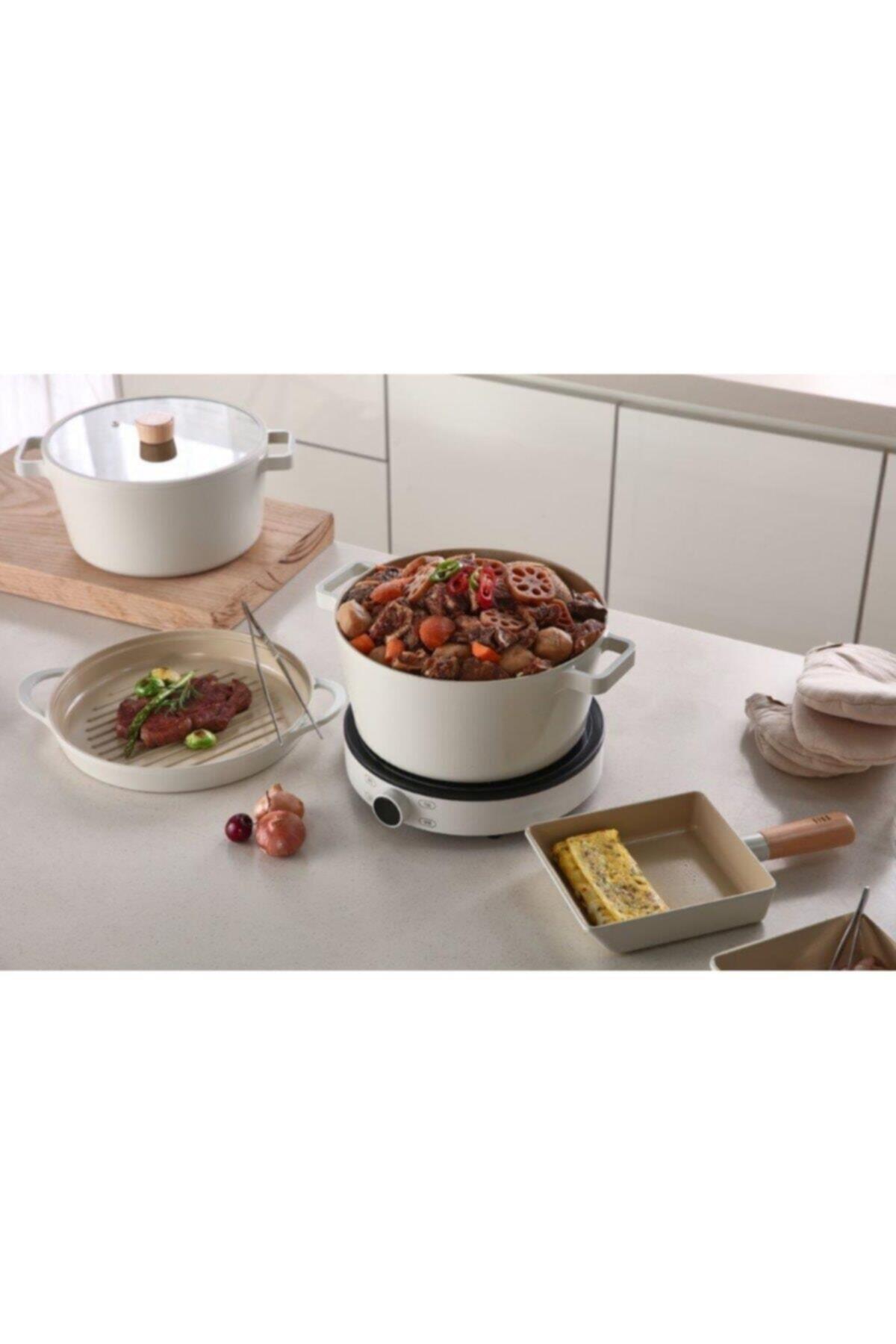 Neoflam Fika Cam Kapaklı Alüminyum Derin Döküm Tencere 26 cm