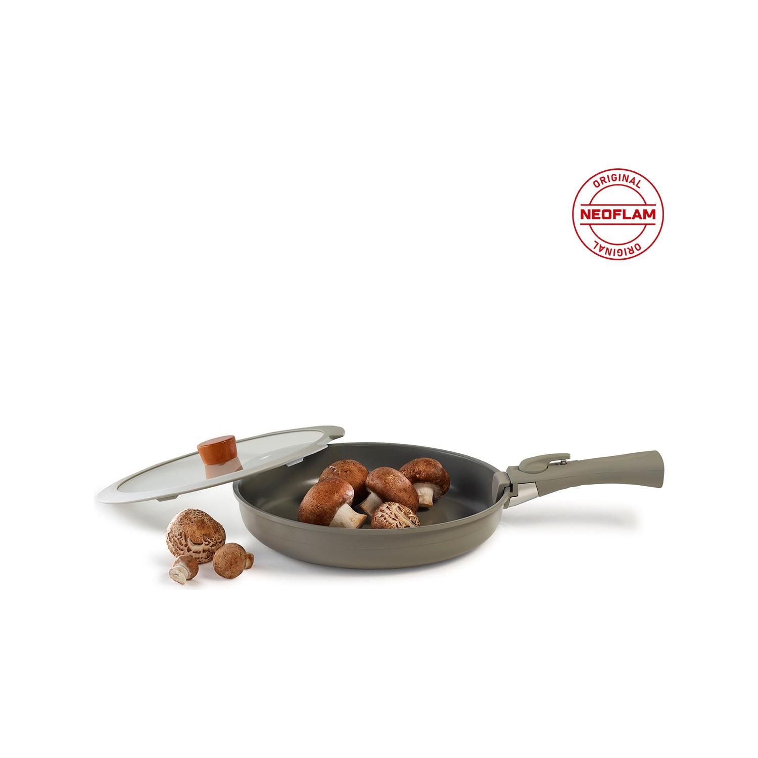 Neoflam Midas Gri 6 Parça Ayrılabilen Saplı İç İçe Geçebilen Tencere Tava Seti