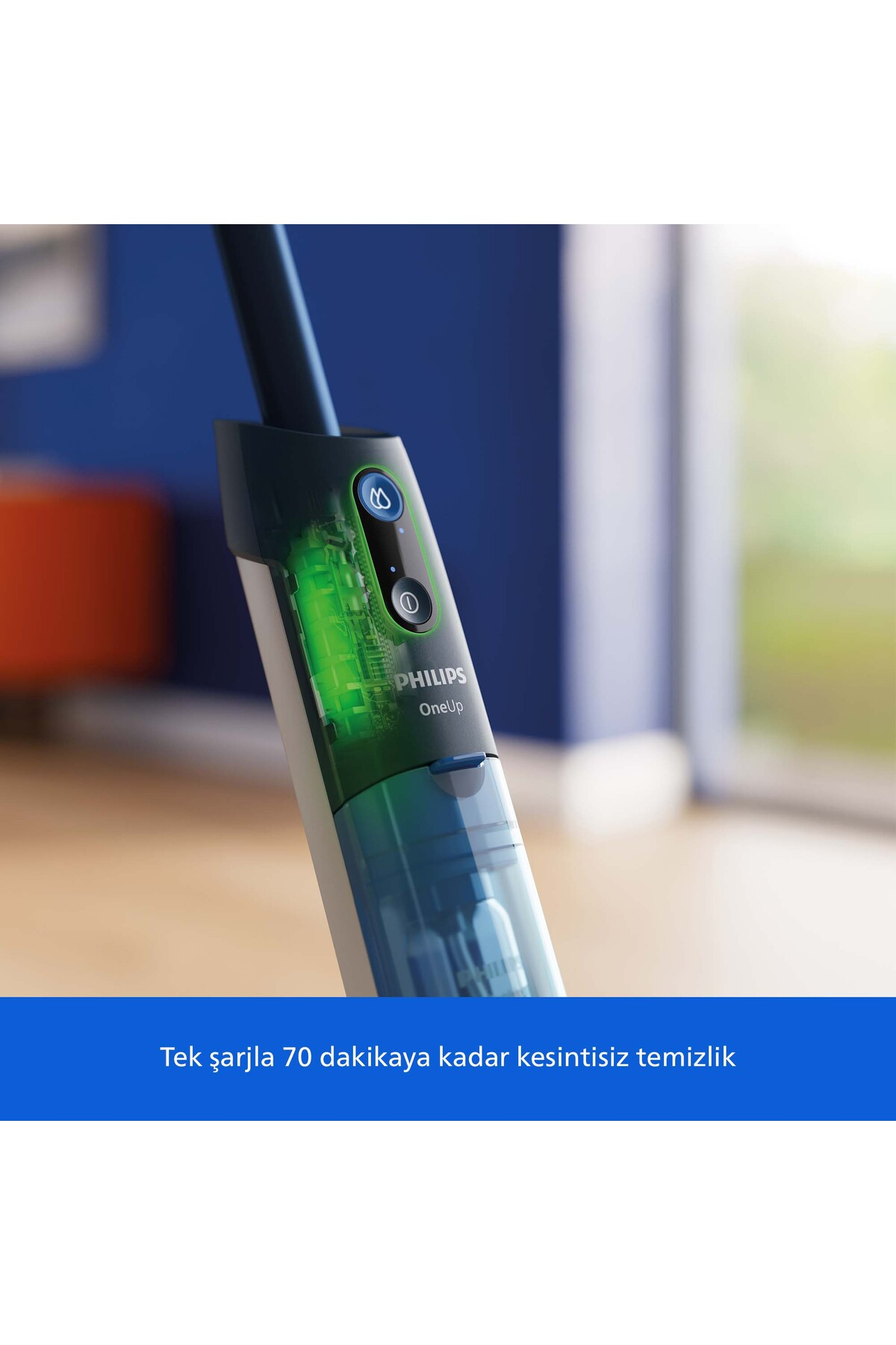 Philips 5000 Serisi OneUp Elektrikli Mop, Bakterilere karşı %99,9 etkili, 360 derece başlık, (XV5113/01)
