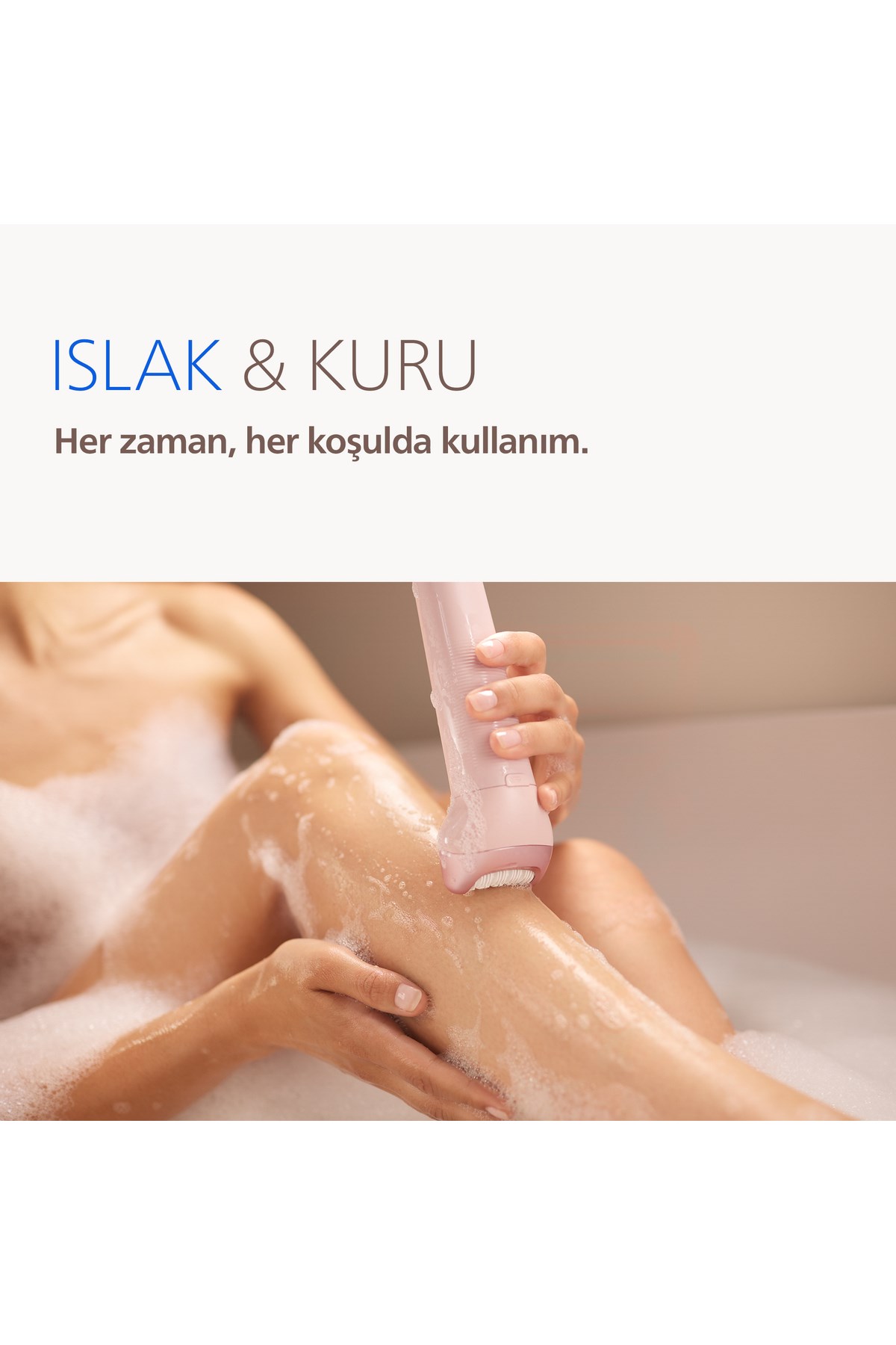 Philips 9000 Serisi BRE718/05 Tüm Vücut Epilatör Seti, Islak&Kuru, Kablosuz, Tıraş Başlığı, Peeling Fırçası