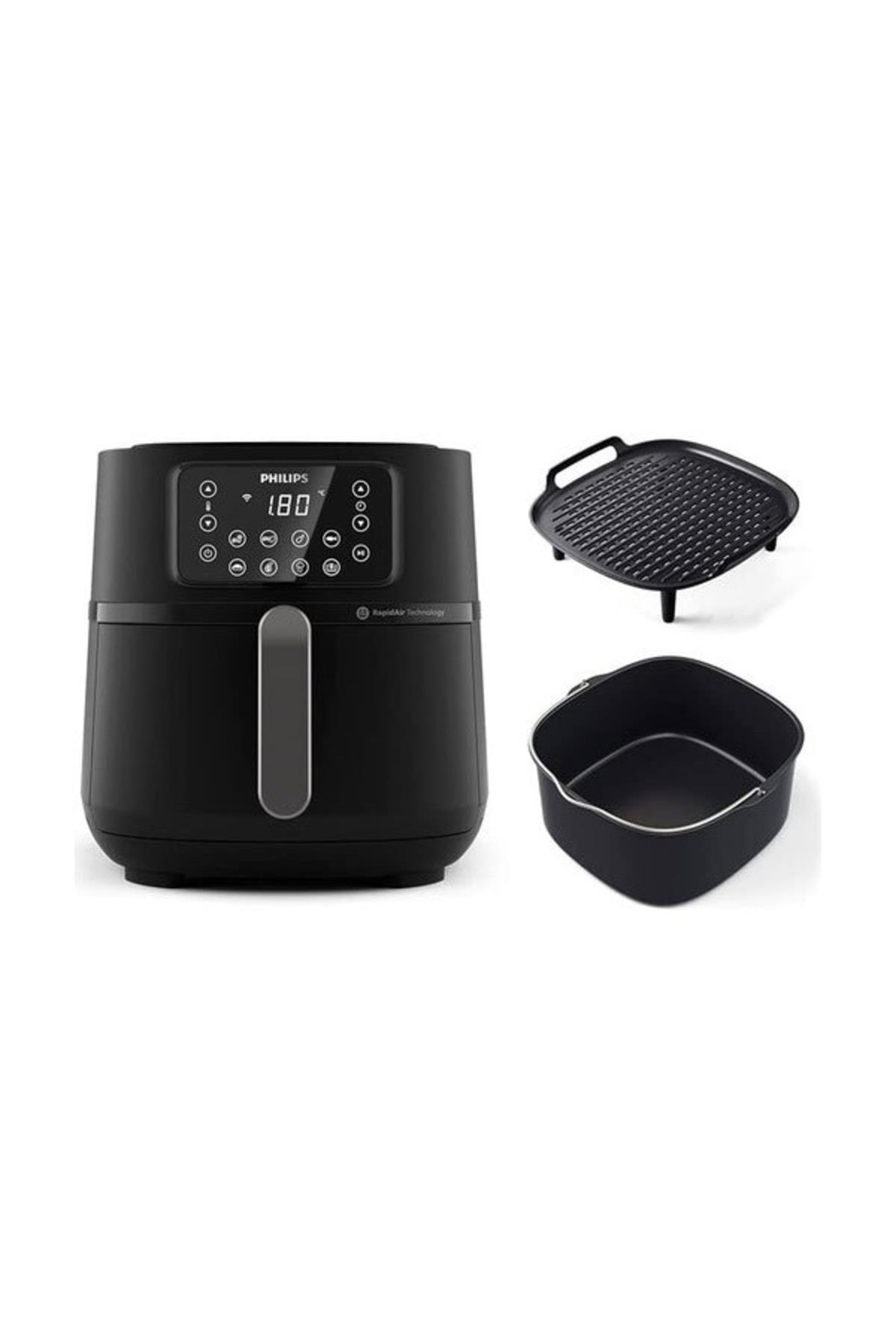 Philips Airfryer 5000 Serisi Xxl Connected HD9285/96 Wi-Fi Pişirme Tepsisi Ve Izgara Plaka Hediyeli
