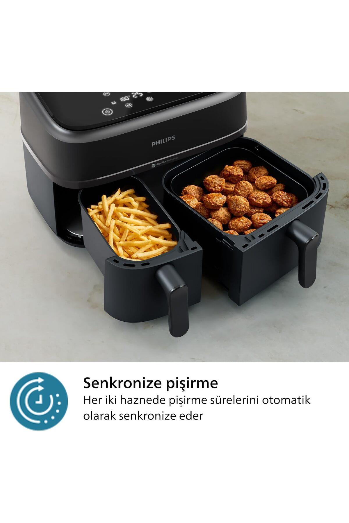 Philips Airfryer NA350/00 Çift Hazneli Fritöz